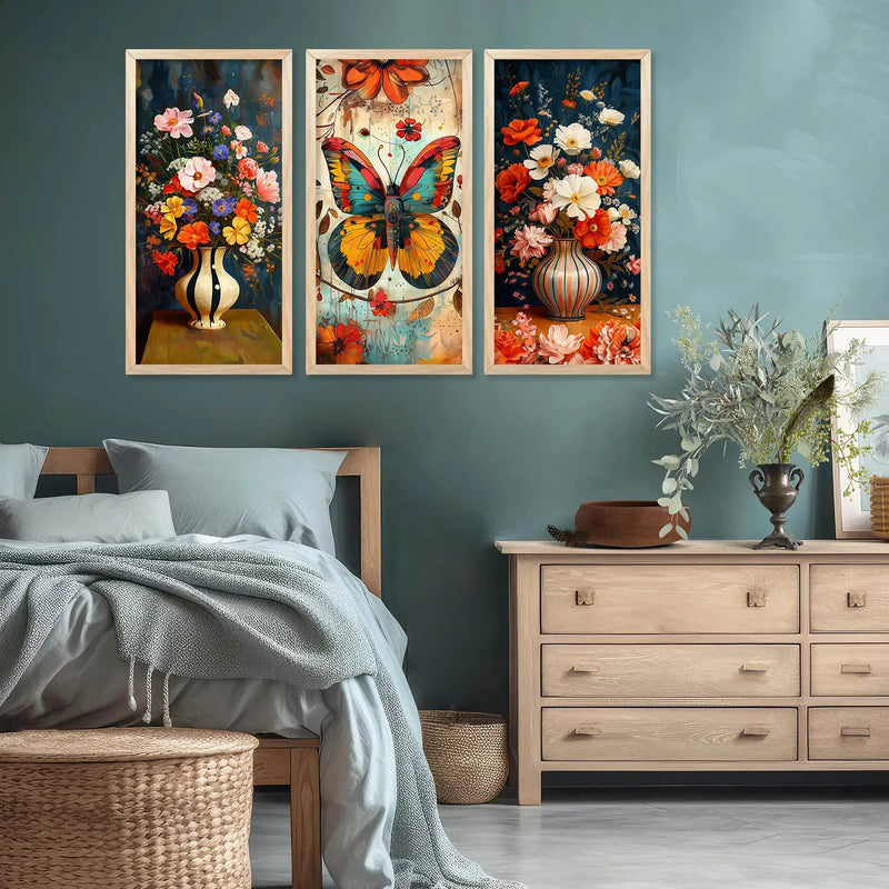 Floral Wall Art Home Decor Living Room , Decorative Wall Prints
