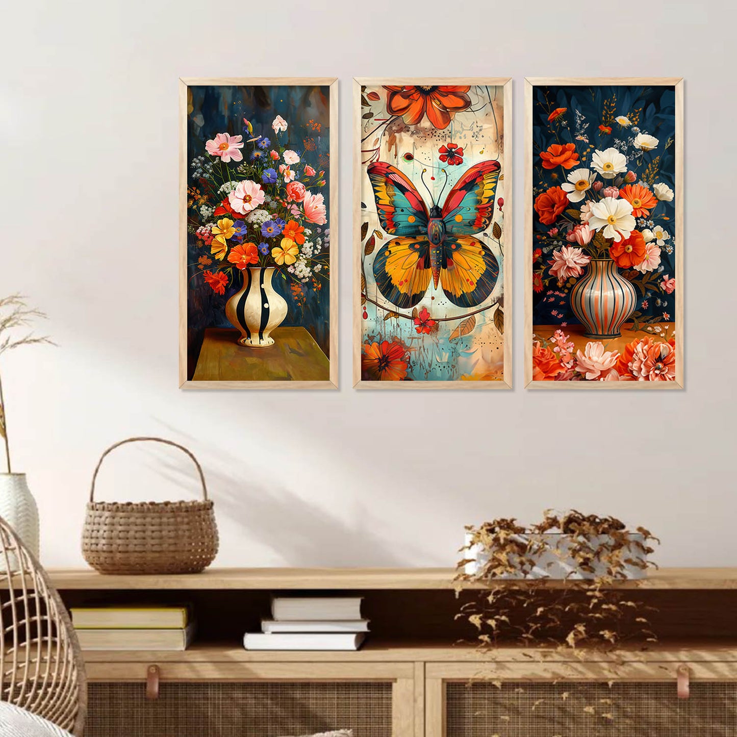 Floral Wall Art Home Decor Living Room , Decorative Wall Prints