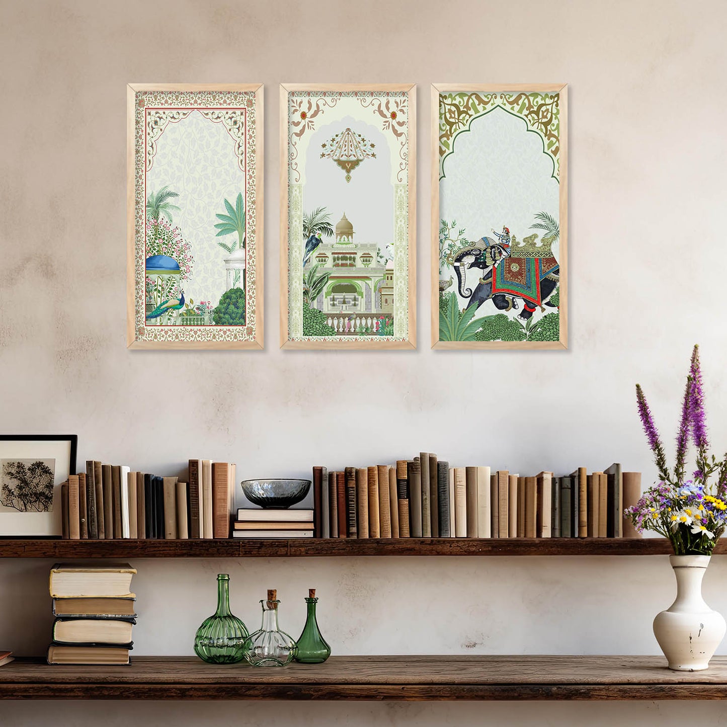 Madubani Indian Wall Art Framed Prints , Decorative Wall Art