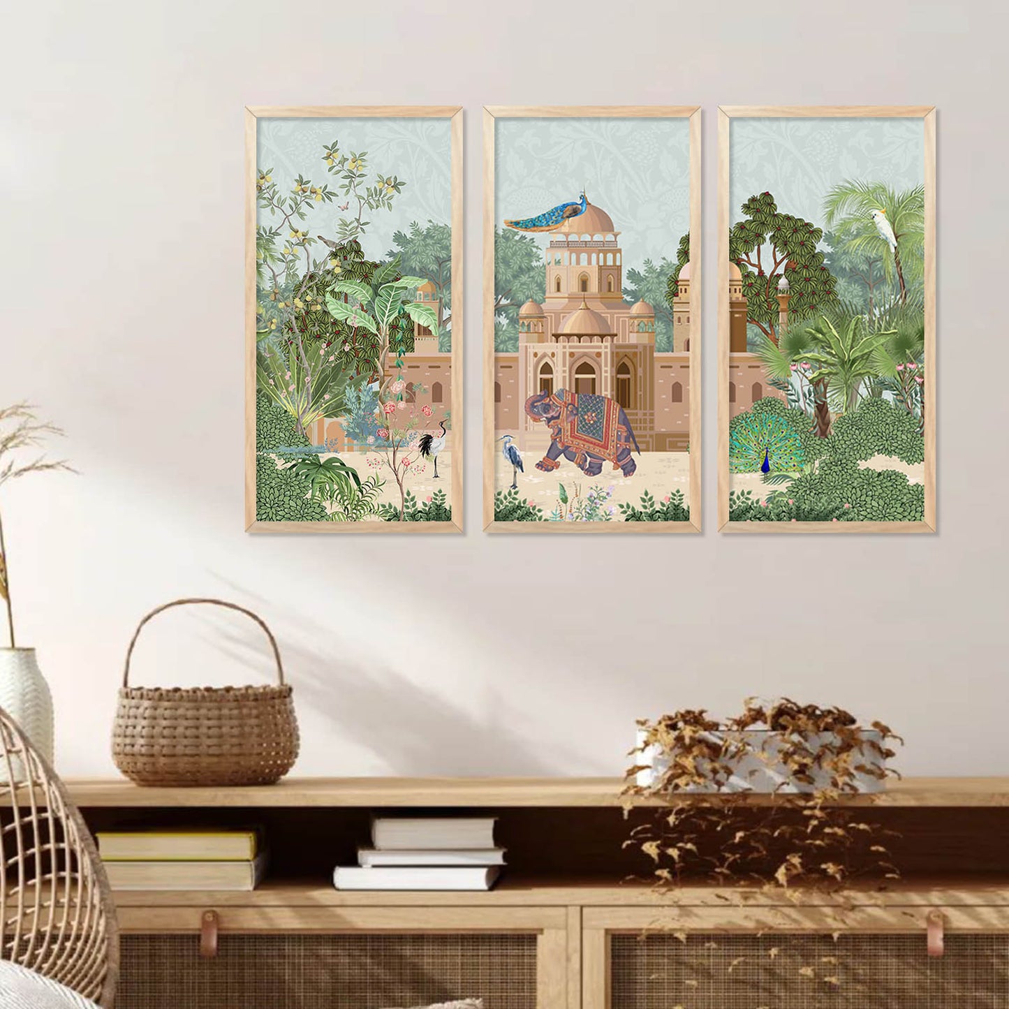 Madubani Indian Wall Art Framed Prints , Decorative Wall Art