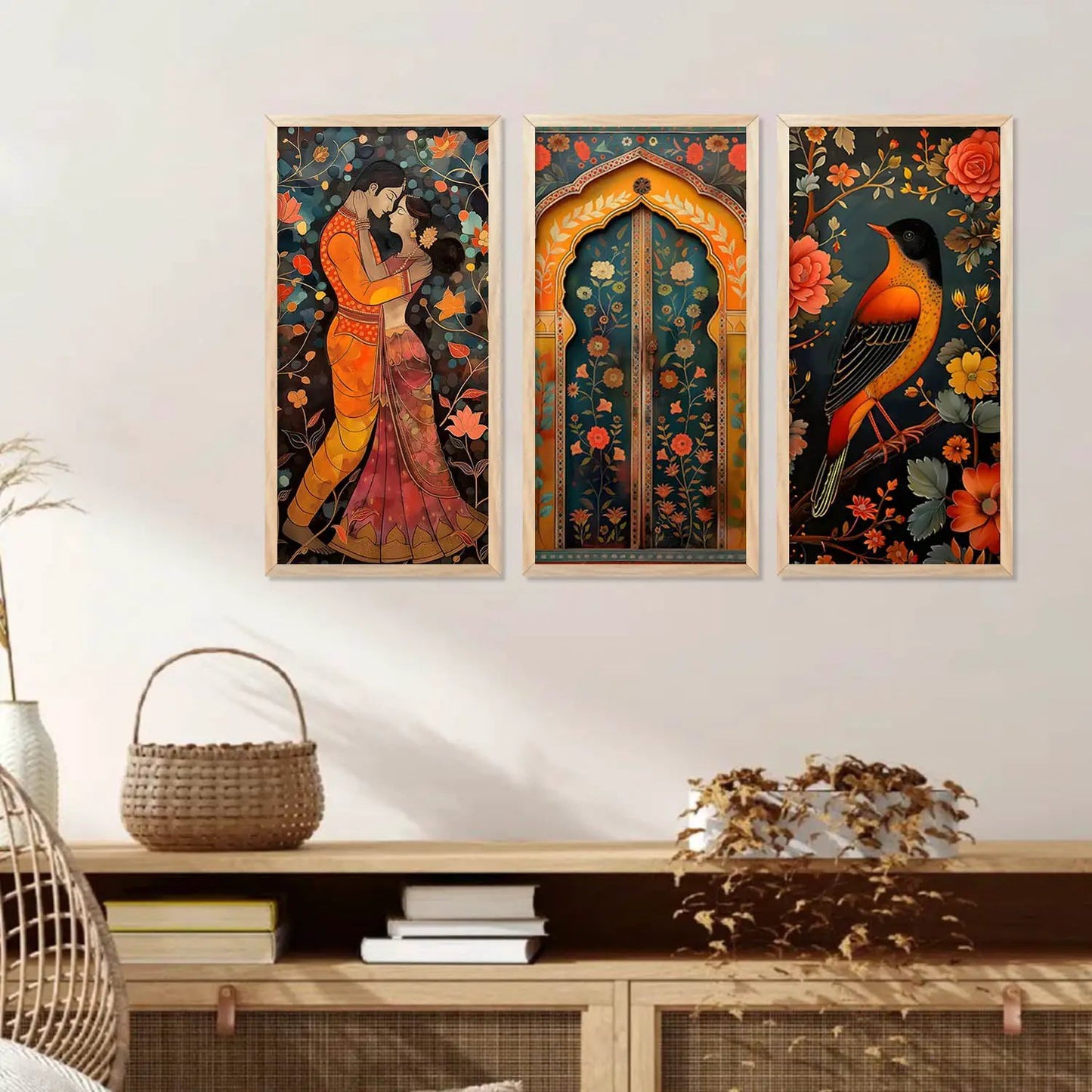 Madhubani Wall Art Framed Prints, Decorative Wall Art