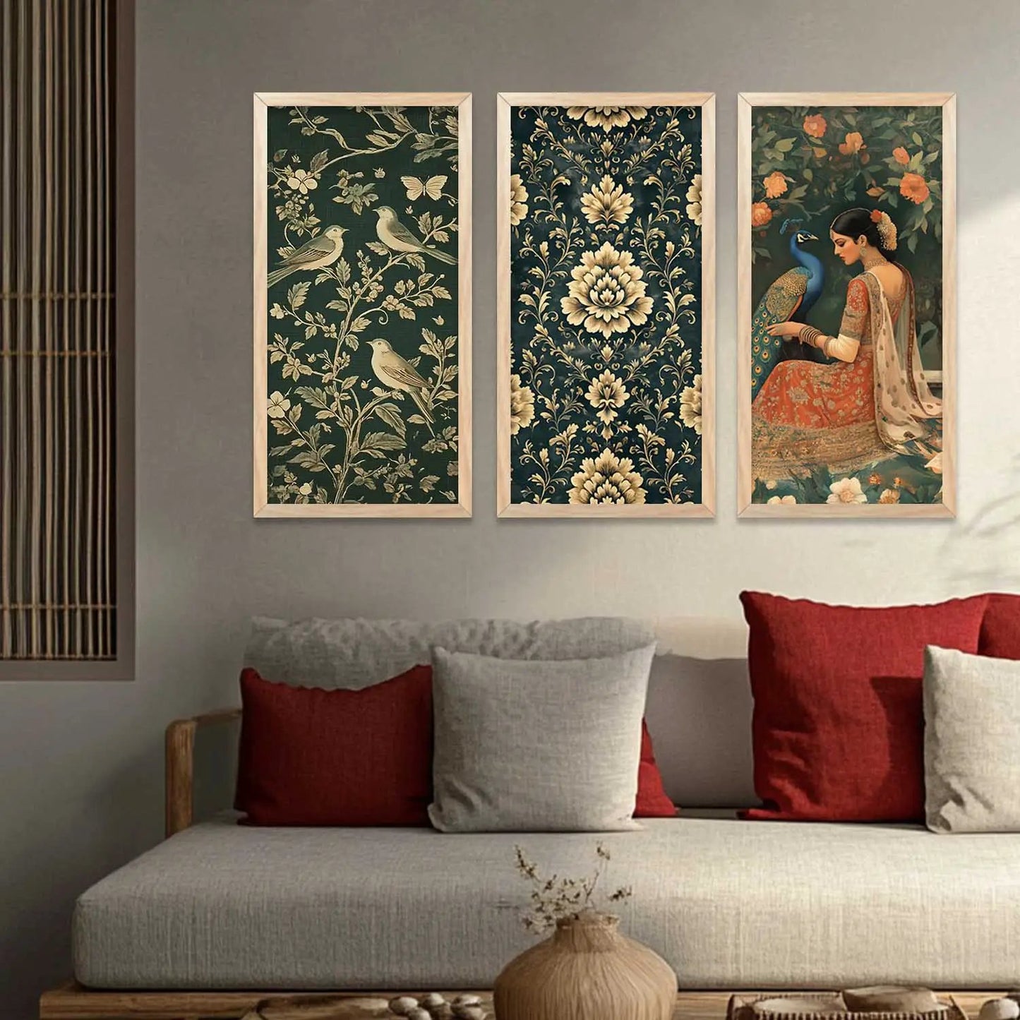 Madhubani Wall Print For Living Room Wall Decor