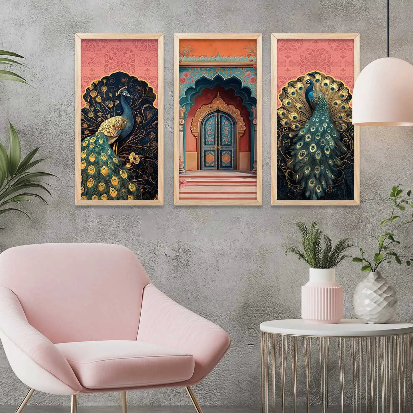 Madhubani Wall Print For Living Room Wall Decor