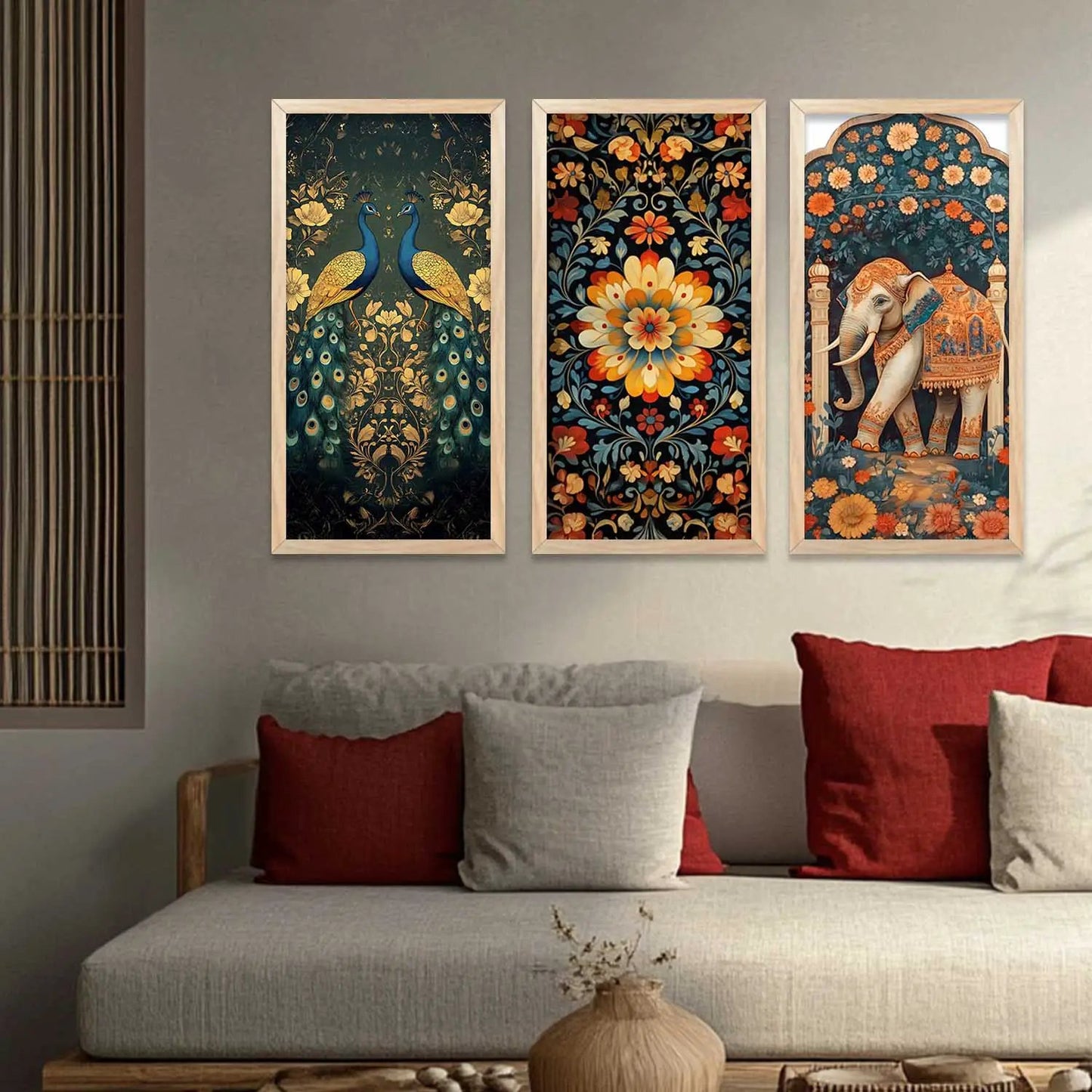 Madhubani Wall Print For Living Room Wall Decor