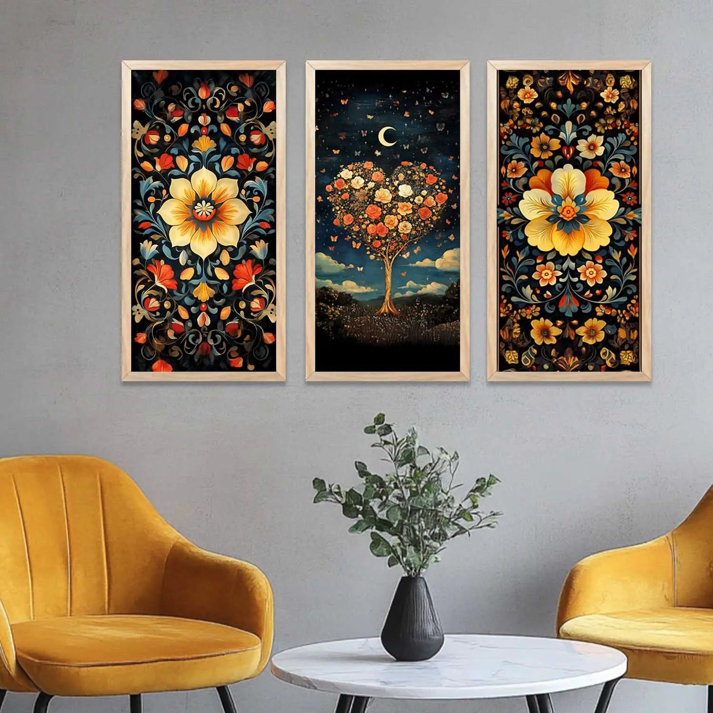 Floral Wall Print For Living Room Wall Decor