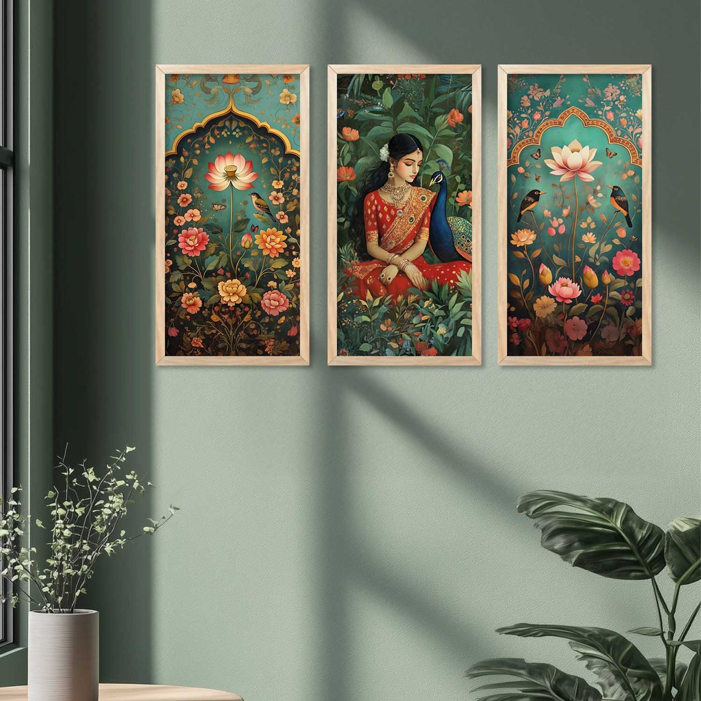 Madhubani Wall Print For Living Room Wall Decor