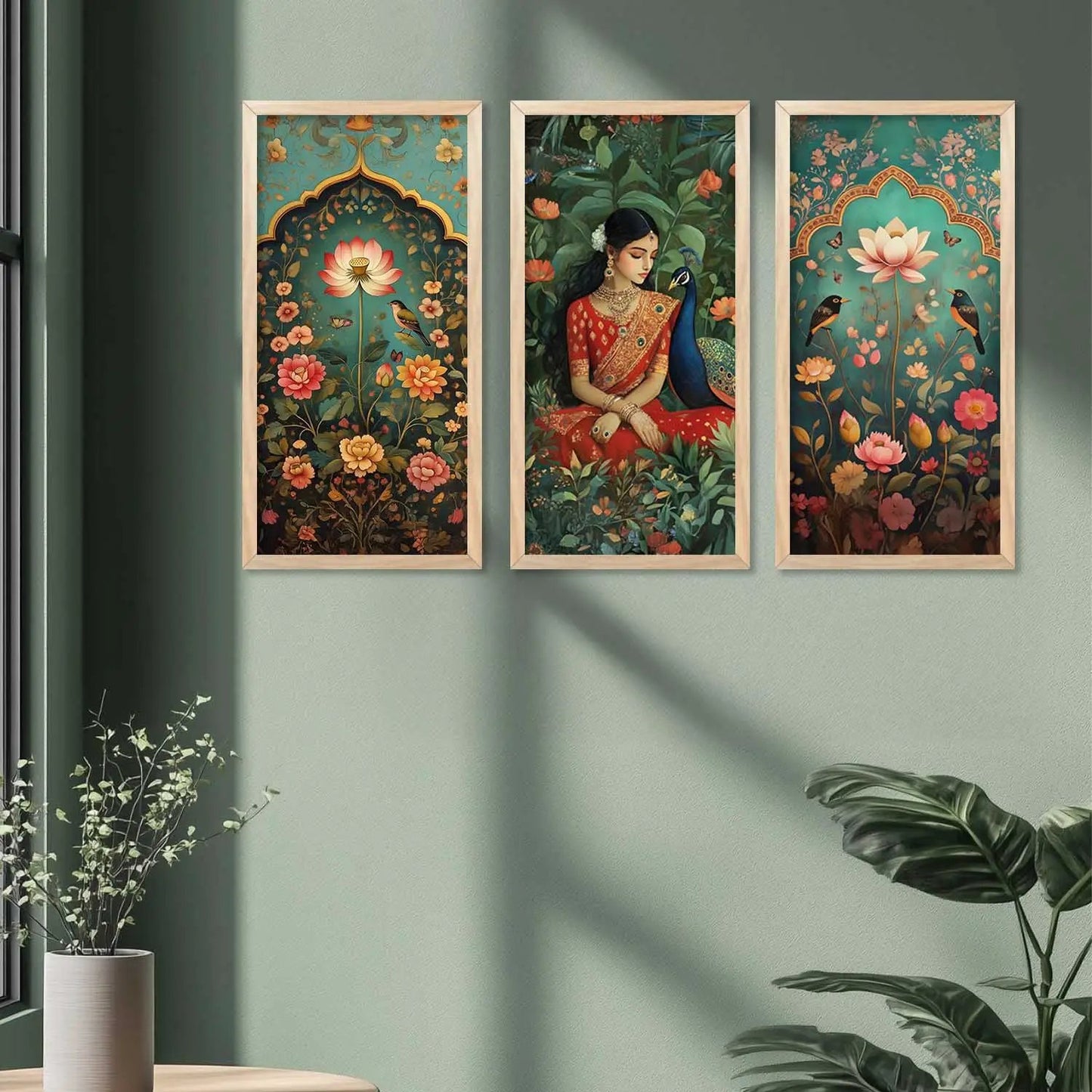 Madhubani Wall Print For Living Room Wall Decor