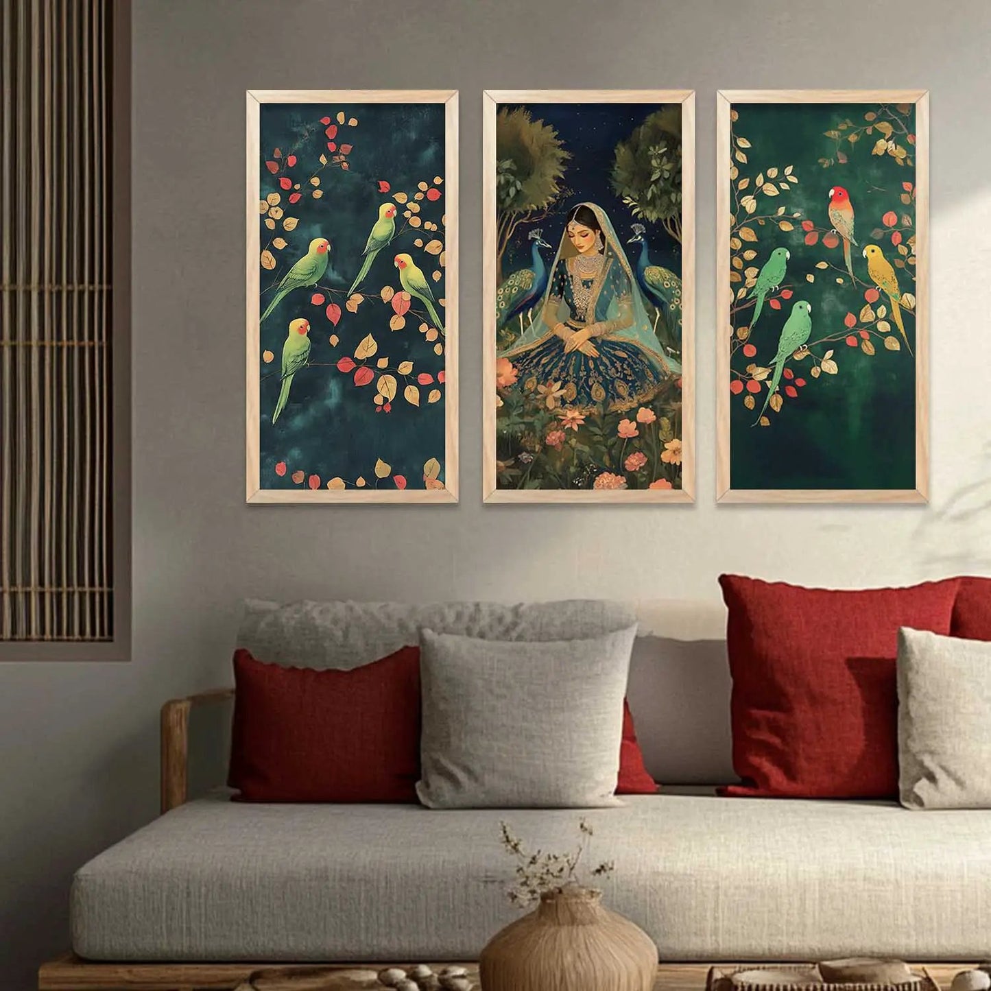Madhubani Wall Print For Living Room Wall Decor