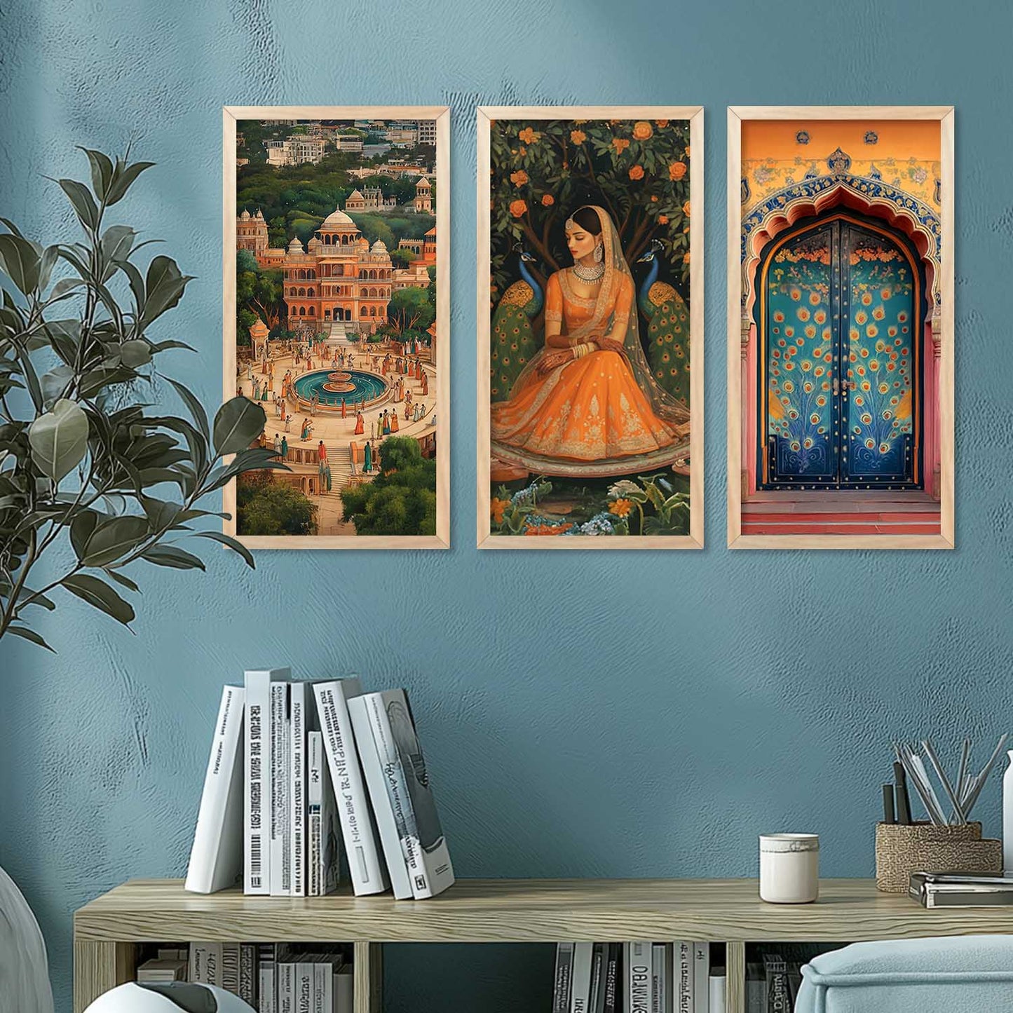 Madhubani Wall Print For Living Room Wall Decor