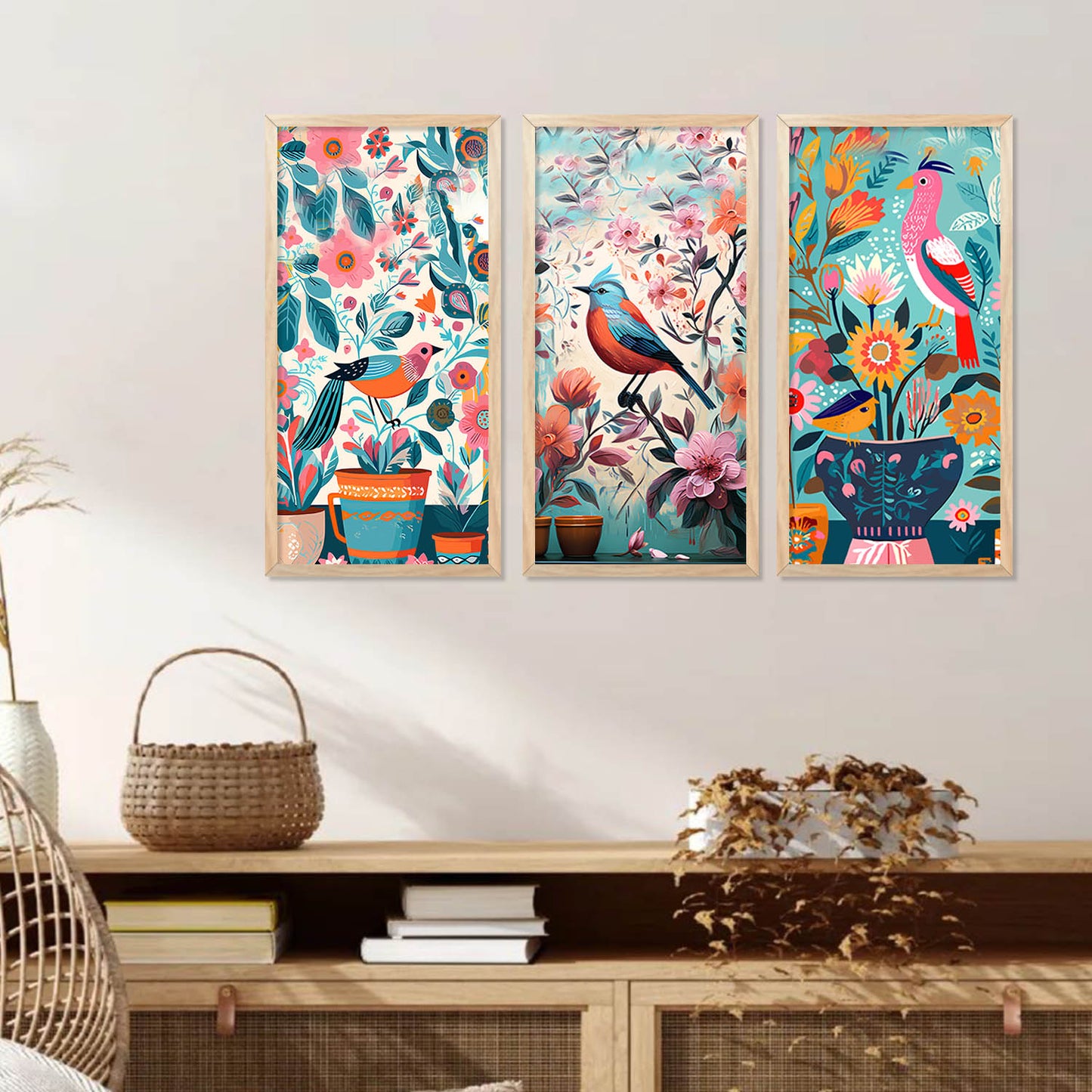 Floral Wall Art Home Decor Living Room , Decorative Wall Prints