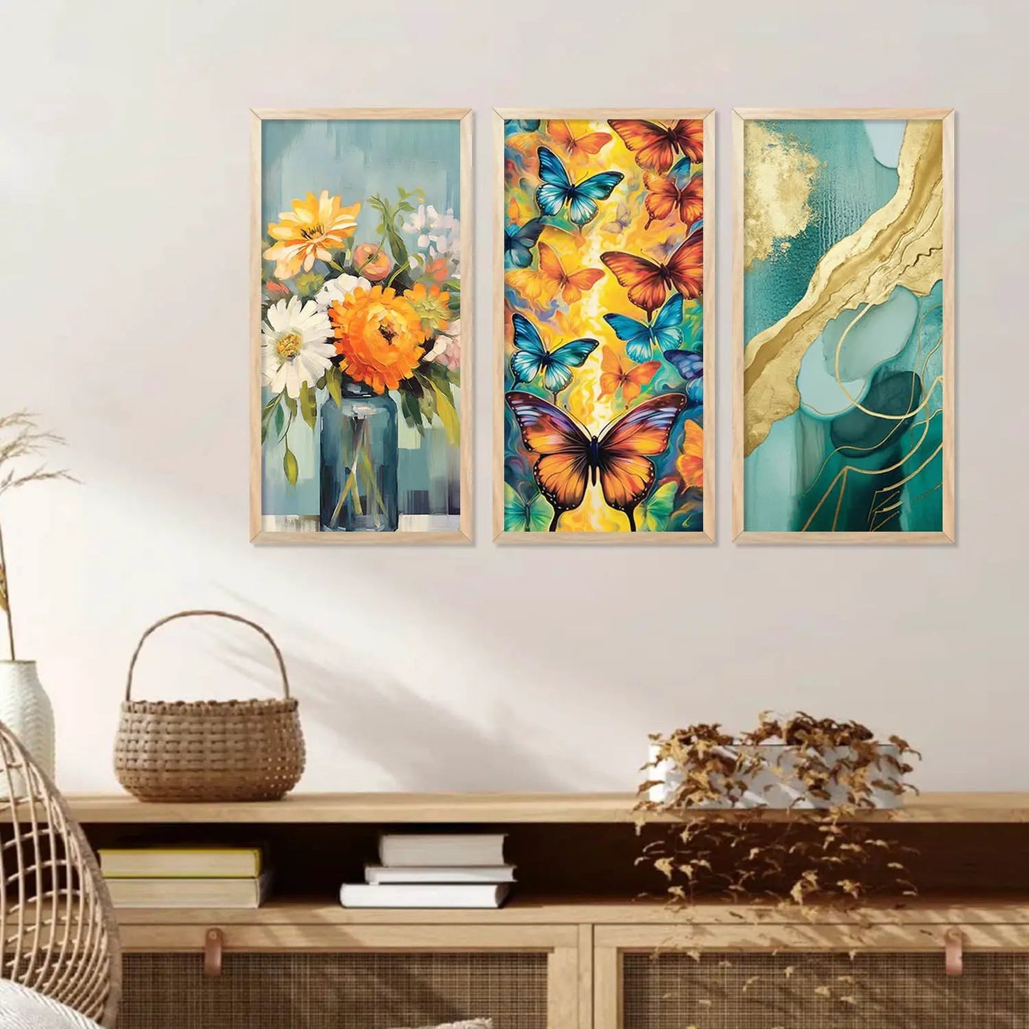 Floral Wall Art Home Decor Living Room , Decorative Wall Prints