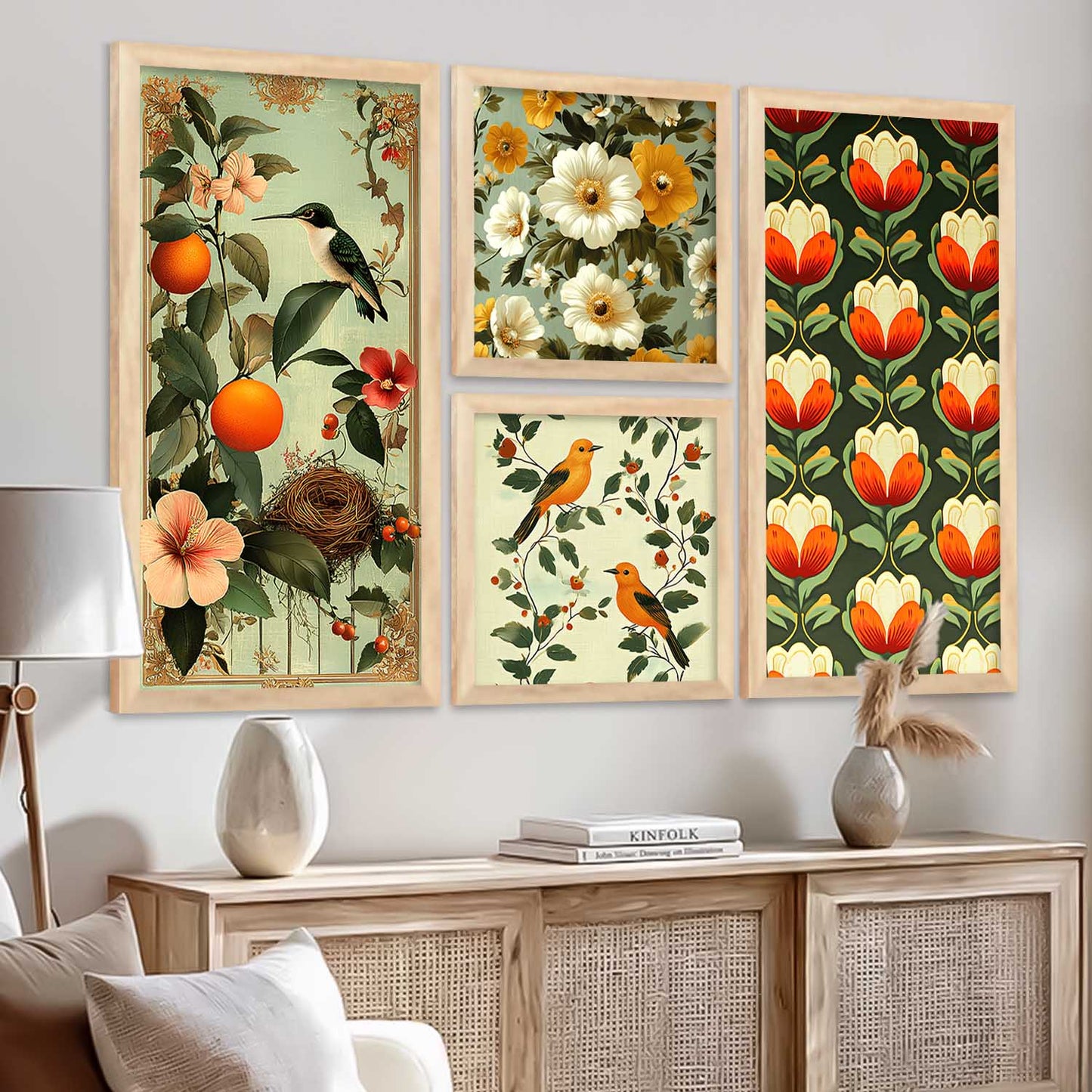 kotart Traditional Big Size Art Wall Painting Home Decoration With Frame For Living Room Decor Bed Room Hotel Wall Decor