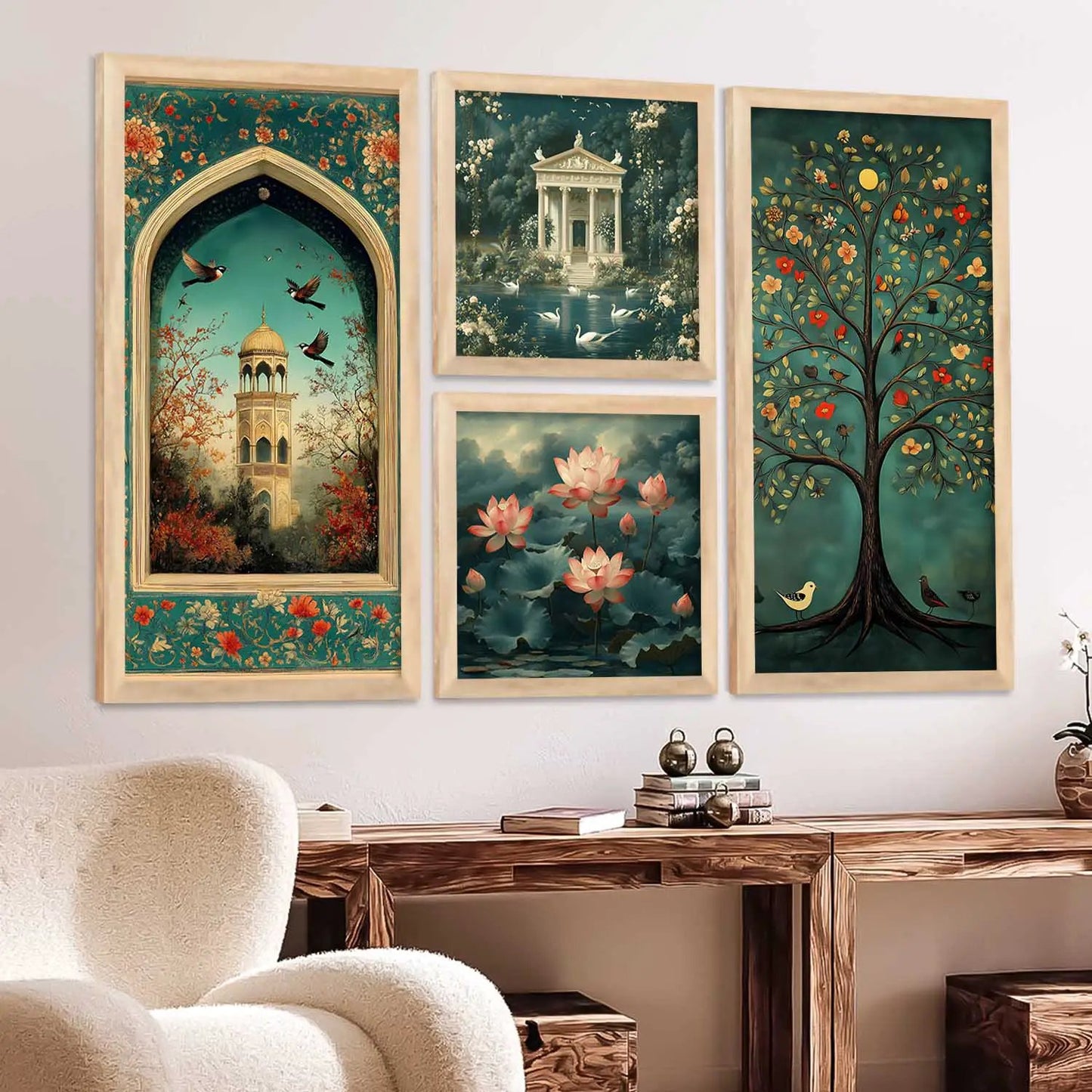 kotart Traditional Indian Art Home Decoration Wall Painting Big Size Art With Frame For Living Room Hotel Wall Decor