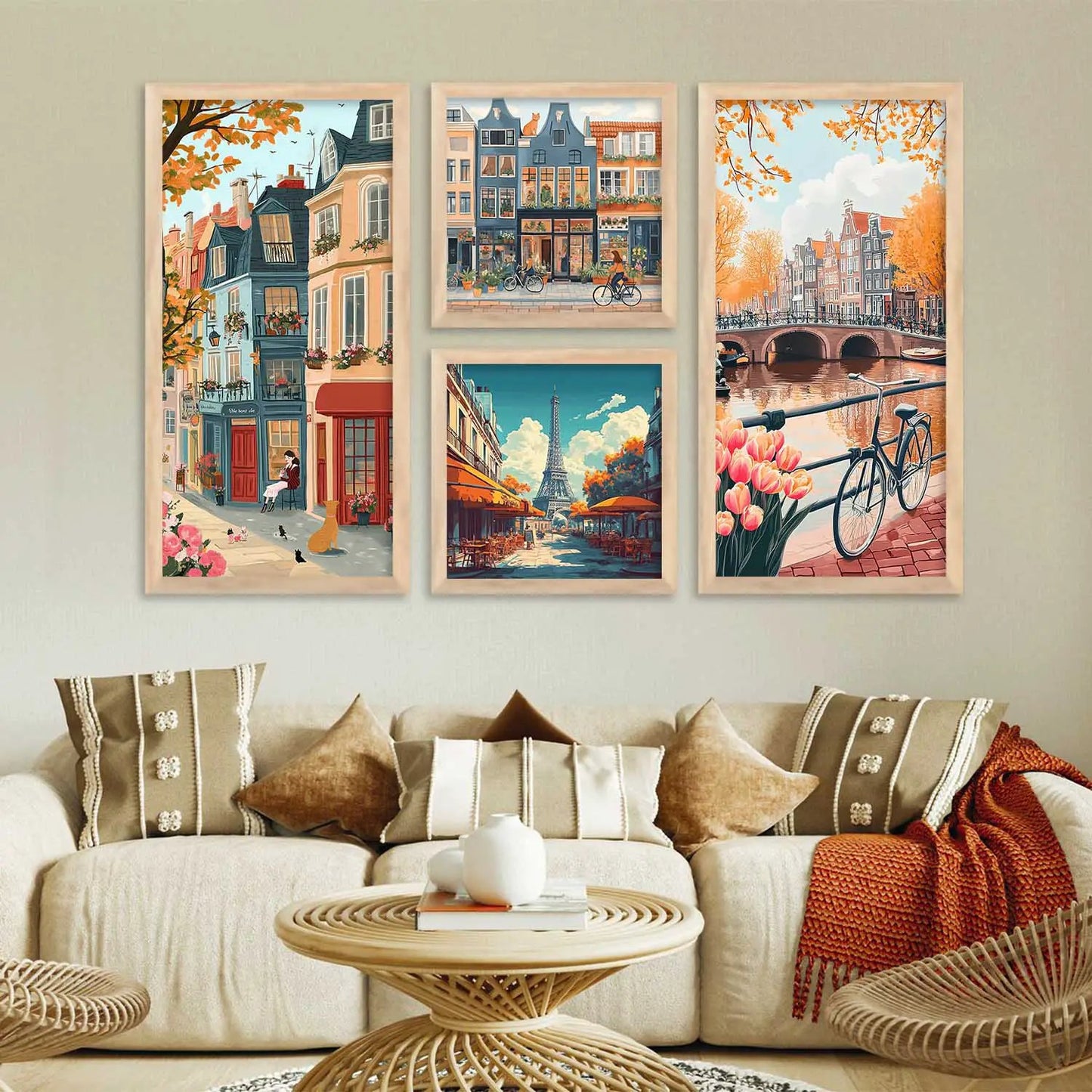 kotart Painting Modern Wall Art Home Decoration Paintings With Frame For Living Room Bed Room Hotel Wall Decor