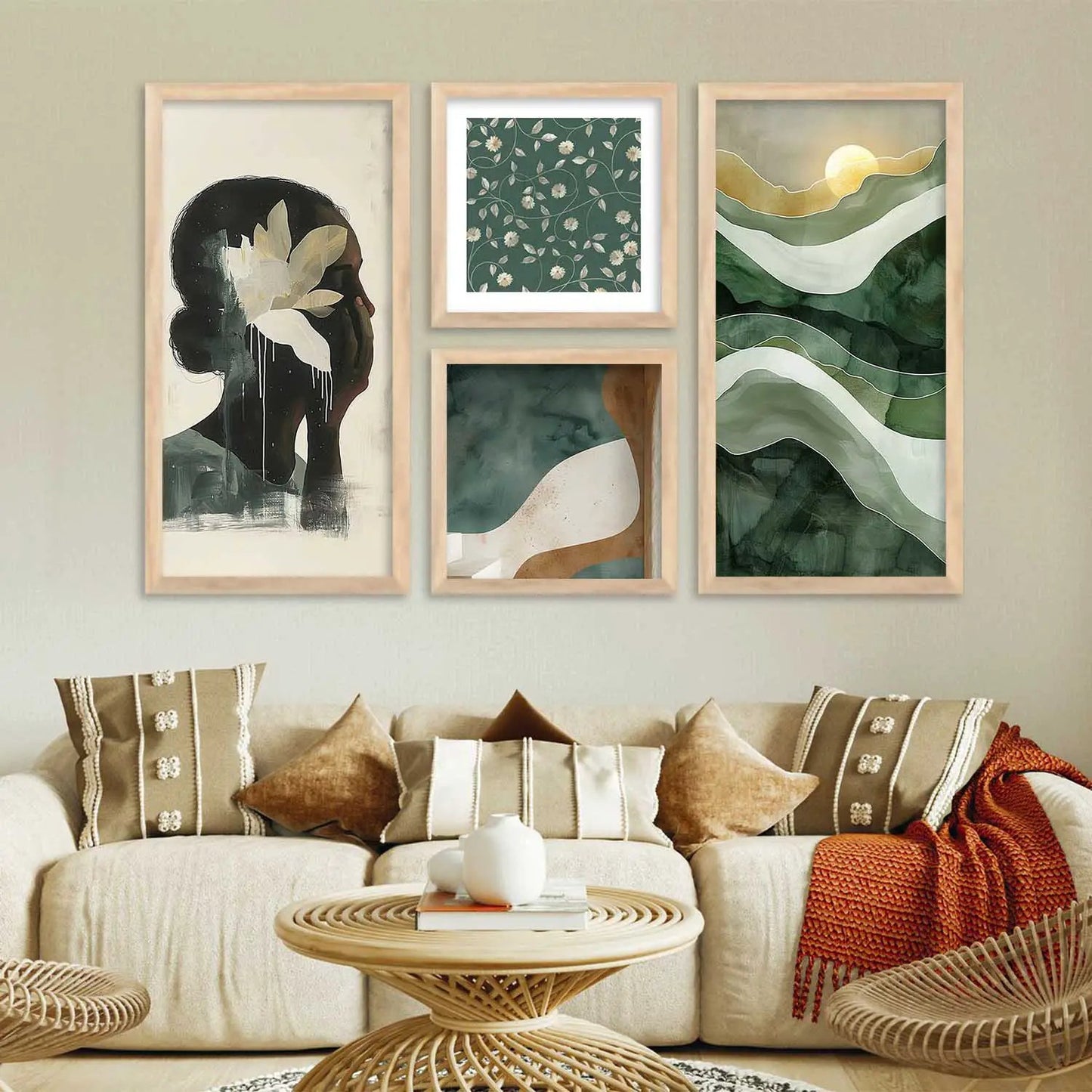 kotart Decorative Modern Big Size Wall Art Print With Frame Abstract Paintings For Living Room Bed Room Hotel painting