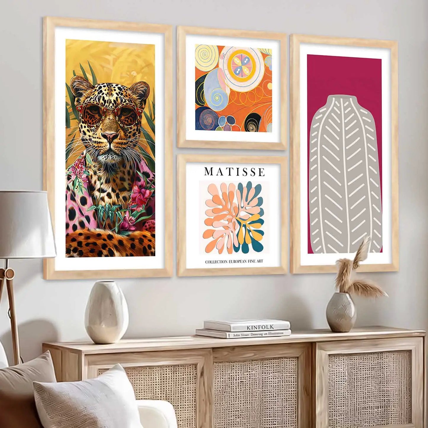kotart Decorative Modern Big Size Wall Art Print With Frame Abstract Paintings For Living Room Bed Room Hotel Wall Painting