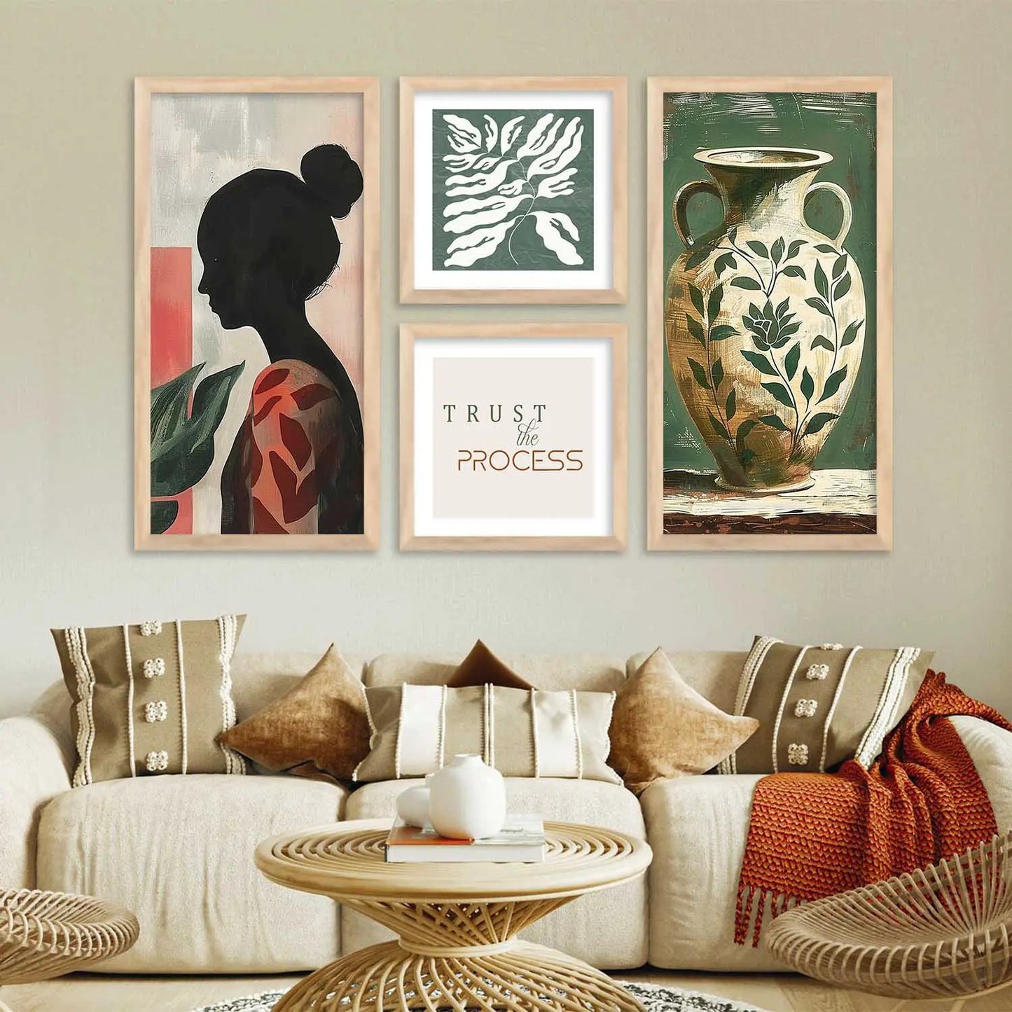 kotart Decorative Modern Big Size Wall Art Print With Frame Abstract Paintings For Living Room Wall painting