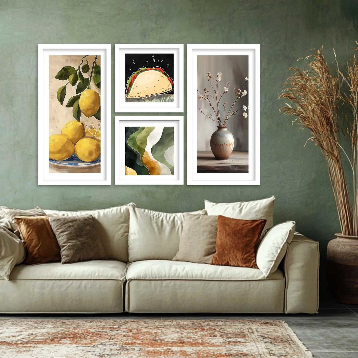 kotart Decorative Modern Big Size Wall Art Home Dacor Abstract Painting poster With Frame For Living Room Bed Room Hotel Wall Decor