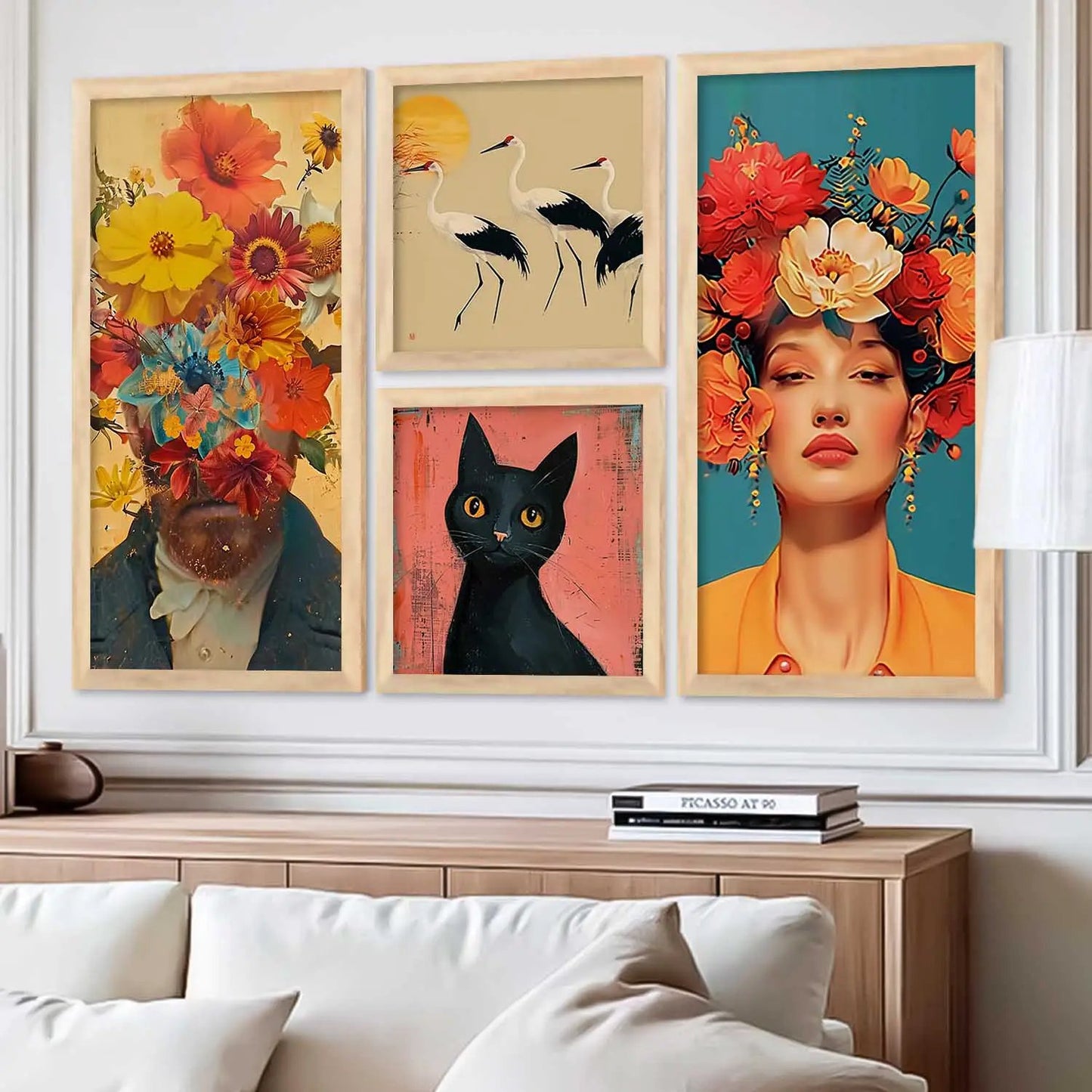 kotart Decorative Modern Wall Art Home Dacor Abstract Painting poster With Frame For Living Room Bed Room Hotel Wall Decor