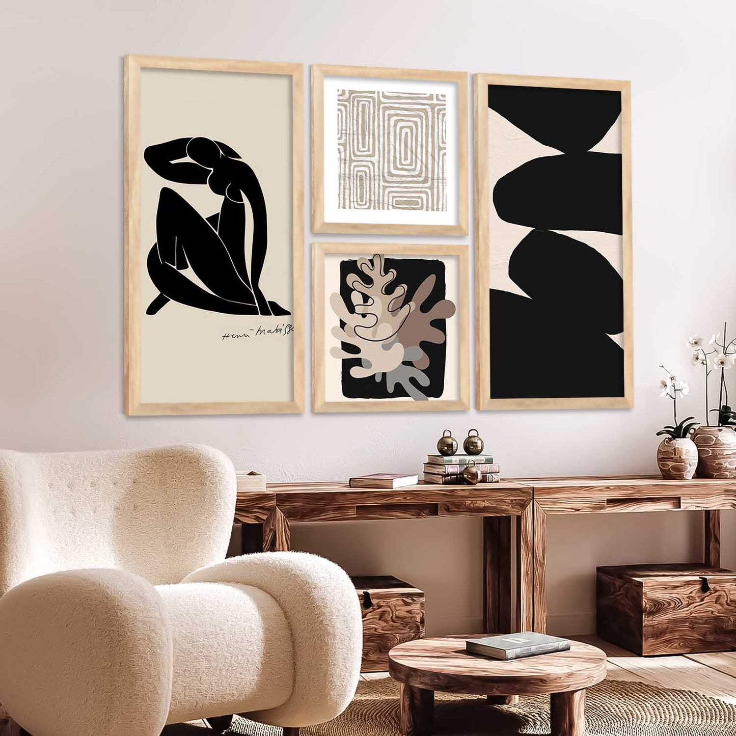 kotart Decorative Modern Big Size Wall Art Home Dacor Abstract Painting poster With Frame For Living Room Bed Room Hotel Wall Decor