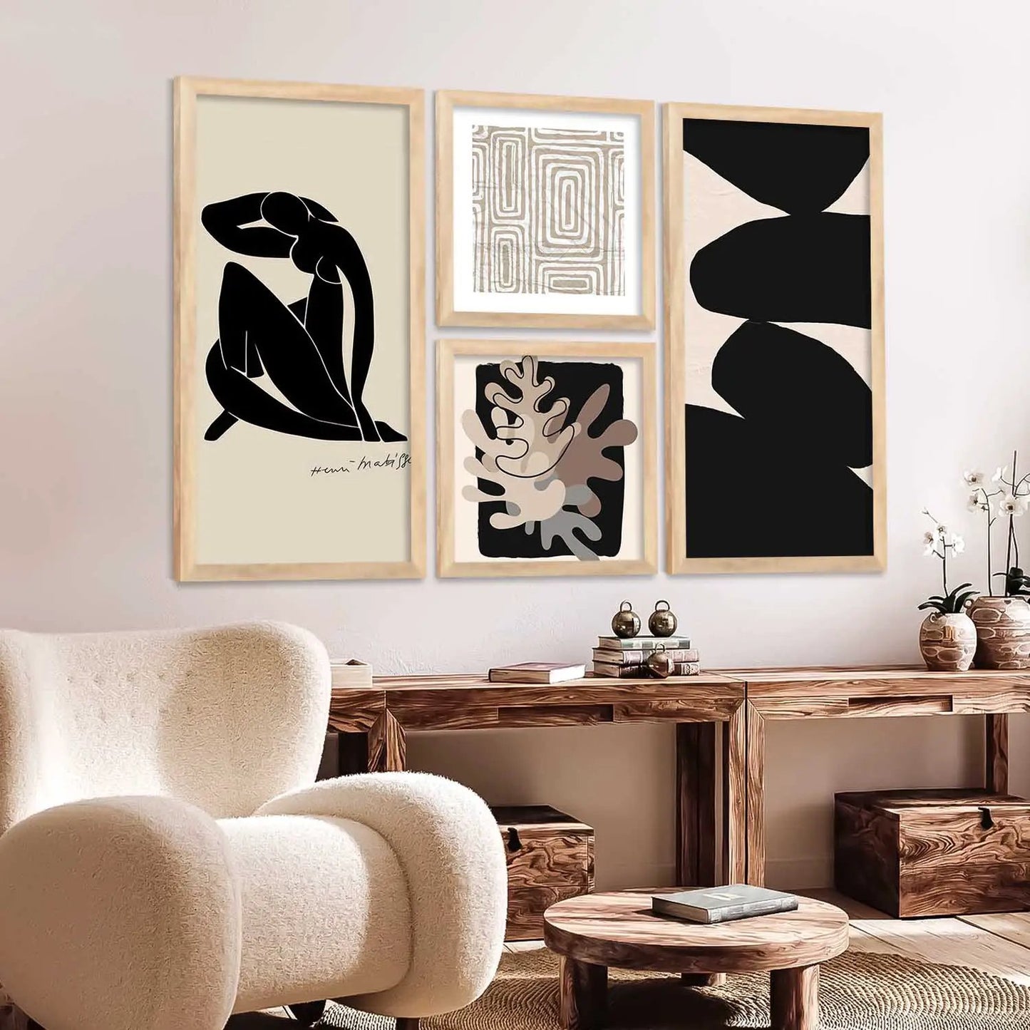 kotart Decorative Modern Big Size Wall Art Home Dacor Abstract Painting poster With Frame For Living Room Bed Room Hotel Wall Decor