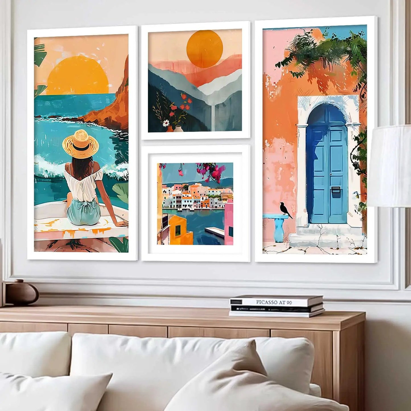 kotart Modern Big Size Wall Art Home Dacor Decorative Painting poster With Frame For Living Room Bed Room Hotel Wall Decor