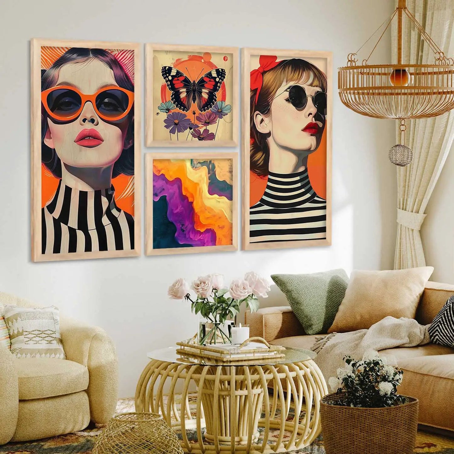 kotart Decorative Modern Big Size Wall Art Print With Frame Paintings For Living Room Bed Room Hotel Wall Decor