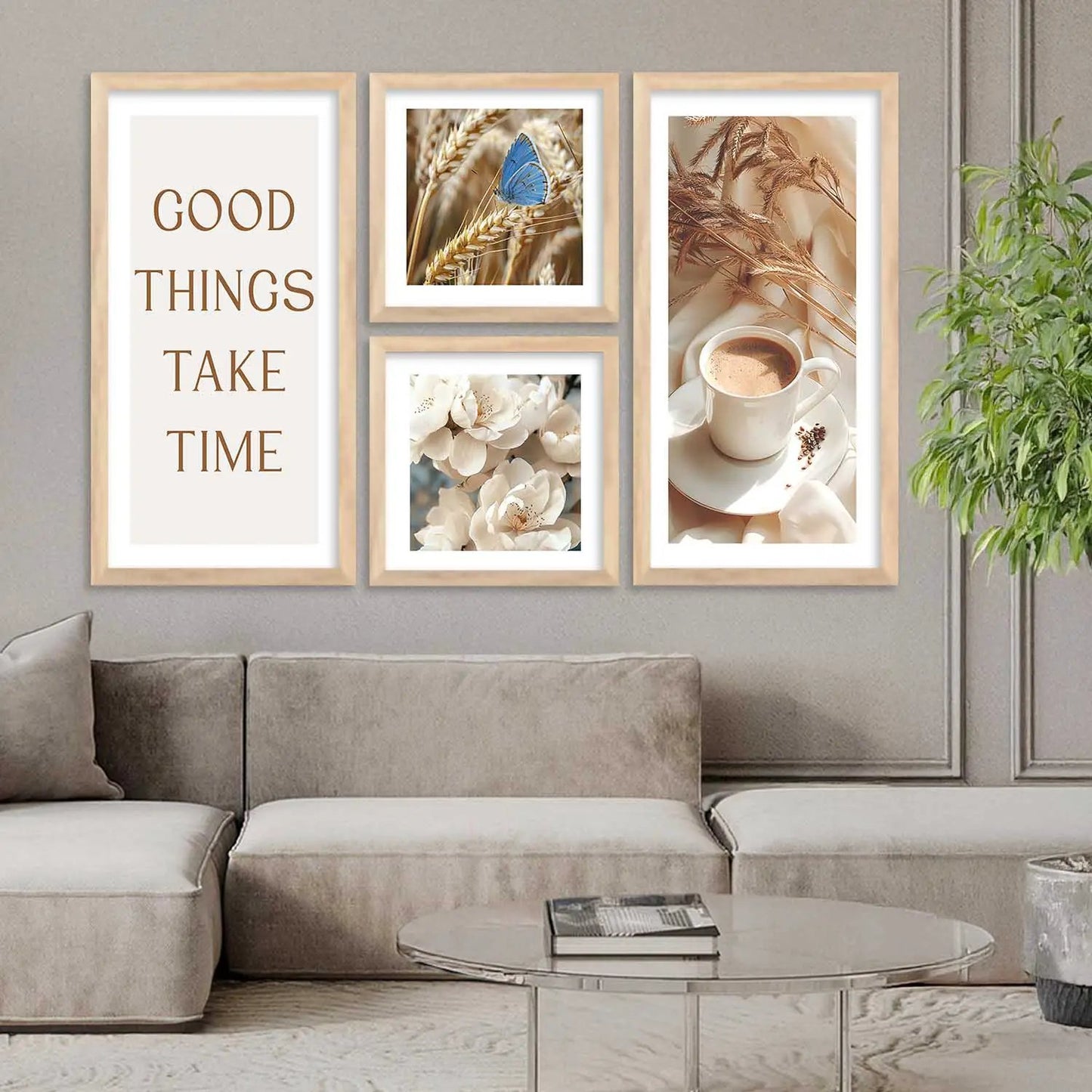 kotart Decorative Modern Big Size Wall Art Print With Frame Cafe Paintings For Living Room Bed Room Hotel Wall Decor