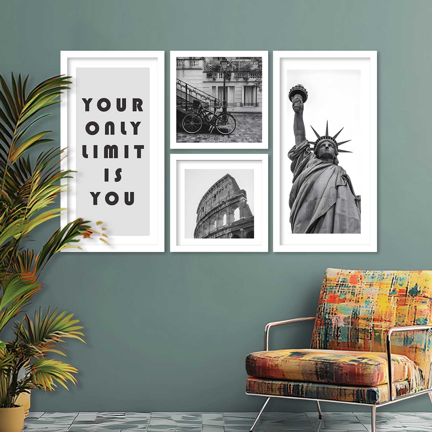 kotart Modern Big Size Wall Art Home Decoration Paintings With Frame For Living Room Bed Room Hotel Wall Decor