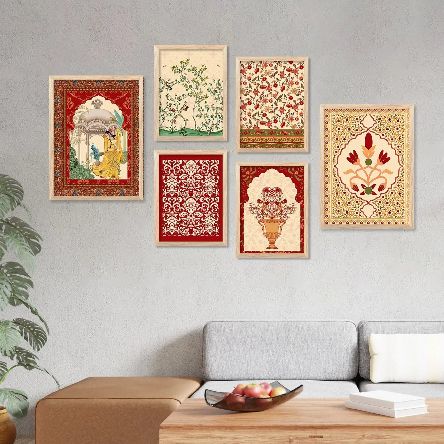 Indian Inspired Textured Fabric Wall Hanging photo