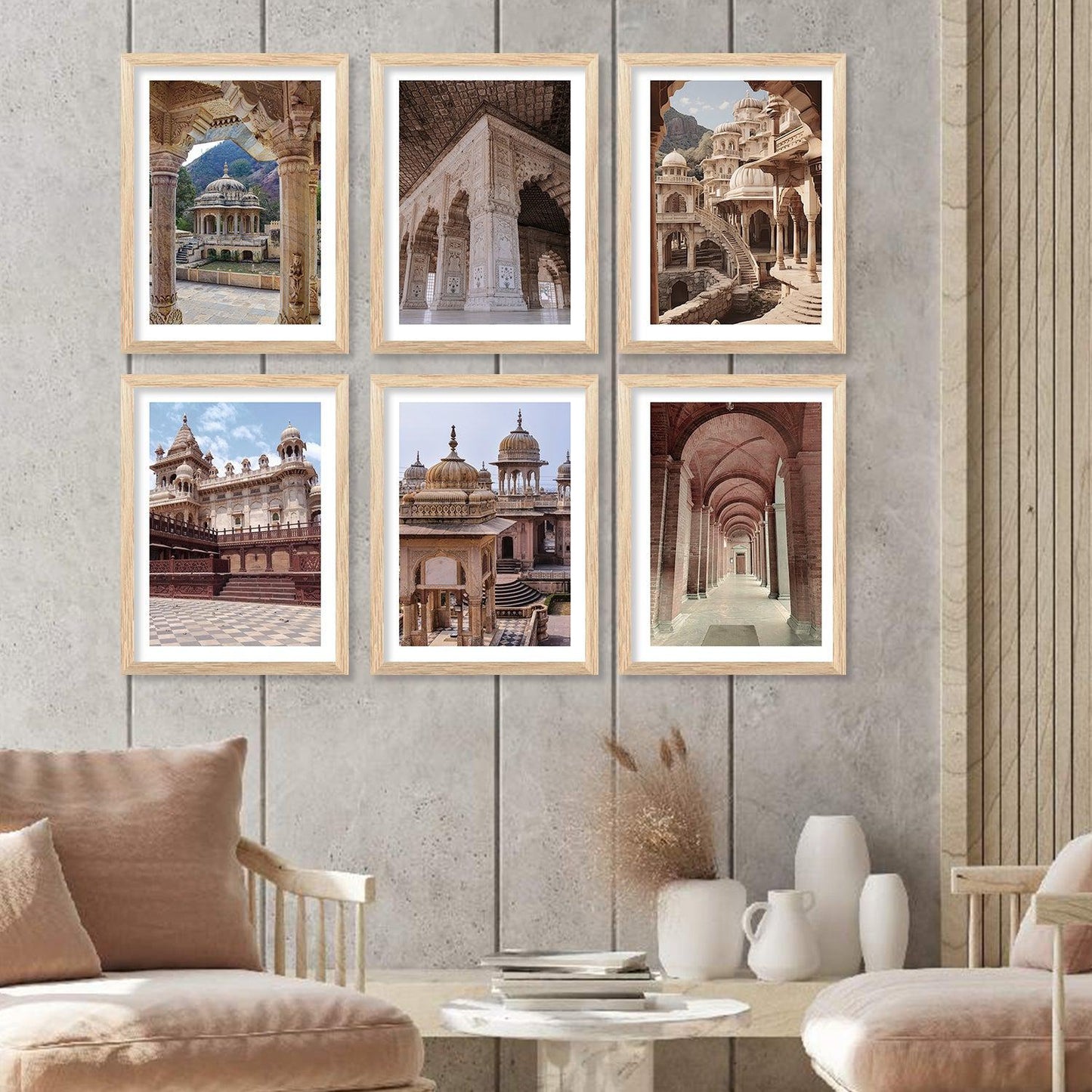 Travel Inspired Framed Posters for Home and Office Wall Decor - Posters for Travel Lovers - Set of 6-Kotart