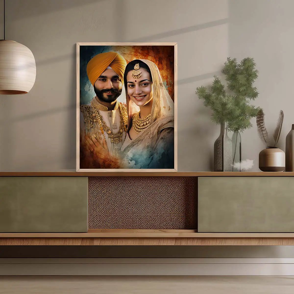 Customized Digital Oil Painting Portrait from Photo, Personalised Photo Frame Perfect for Gift