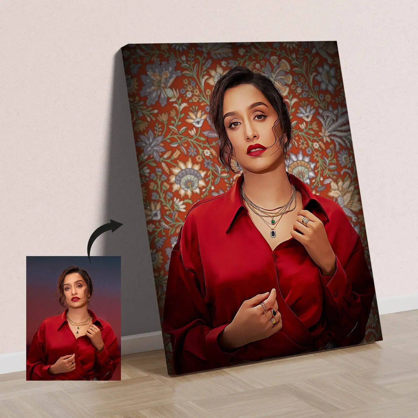 Customised Digital Handmade Vibrant Digital Oil Painting | Gift For - Anniversary | Birthday | Wife | Husband | Sister | Brother