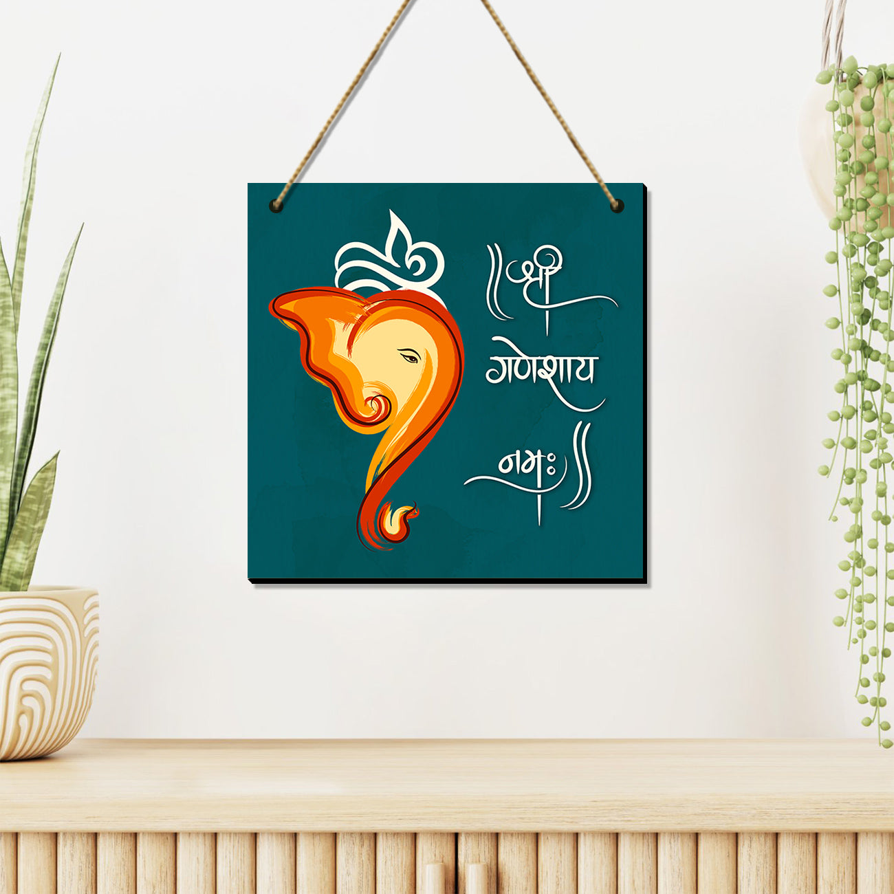 Lord Ganehsa Wall Hangings for Wall Decoration - MDF Wood Wall Hangings for Living Room-Kotart
