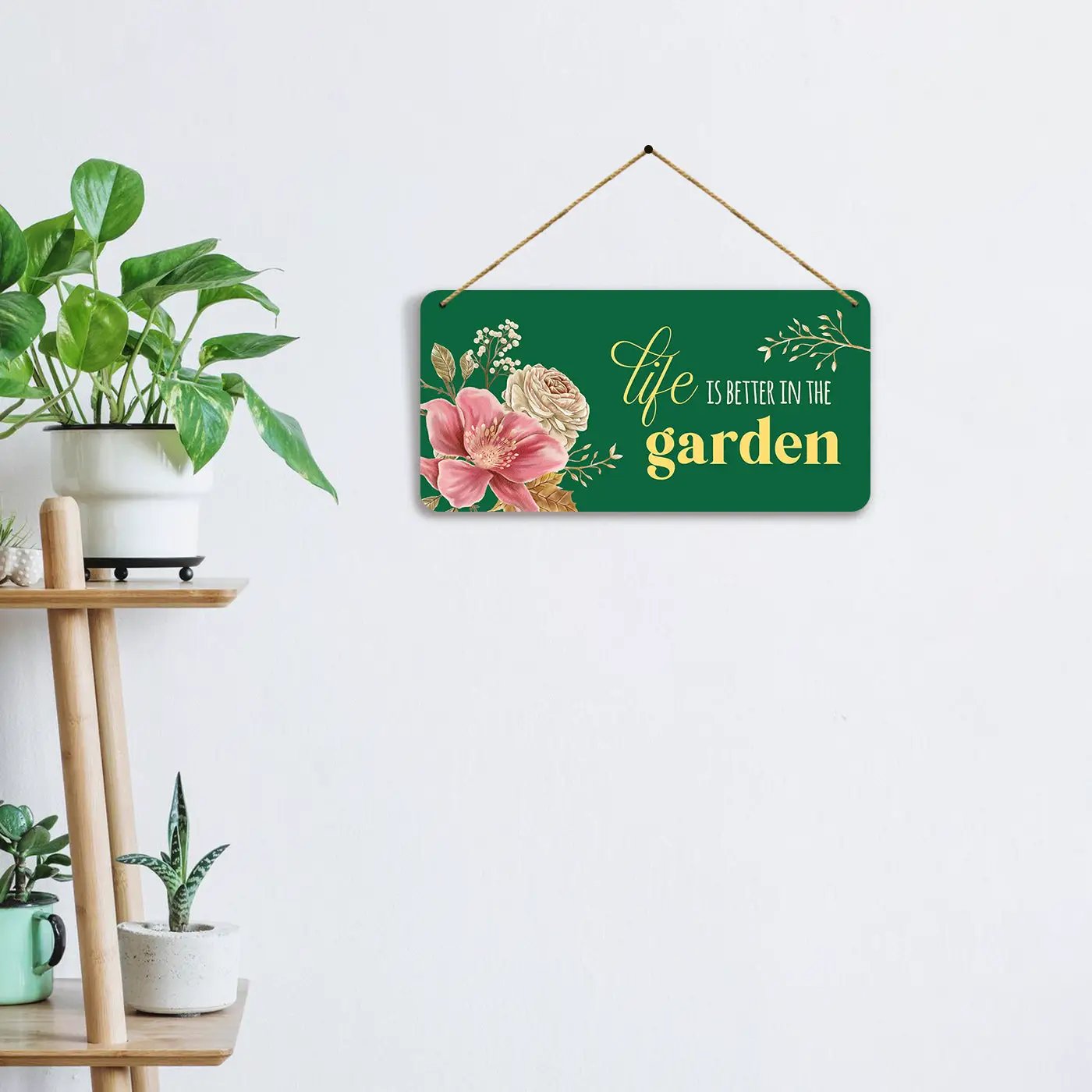Wall Hangings for Living Room Hallway Garden Decoration - MDF Wood Decorative Wall Hangings-Kotart