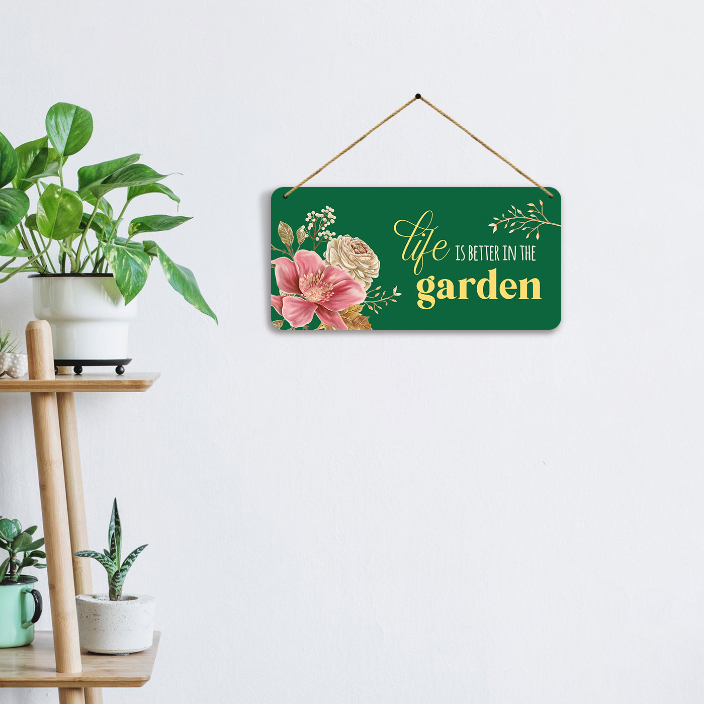 Wall Hangings for Living Room Hallway Garden Decoration - MDF Wood Decorative Wall Hangings-Kotart