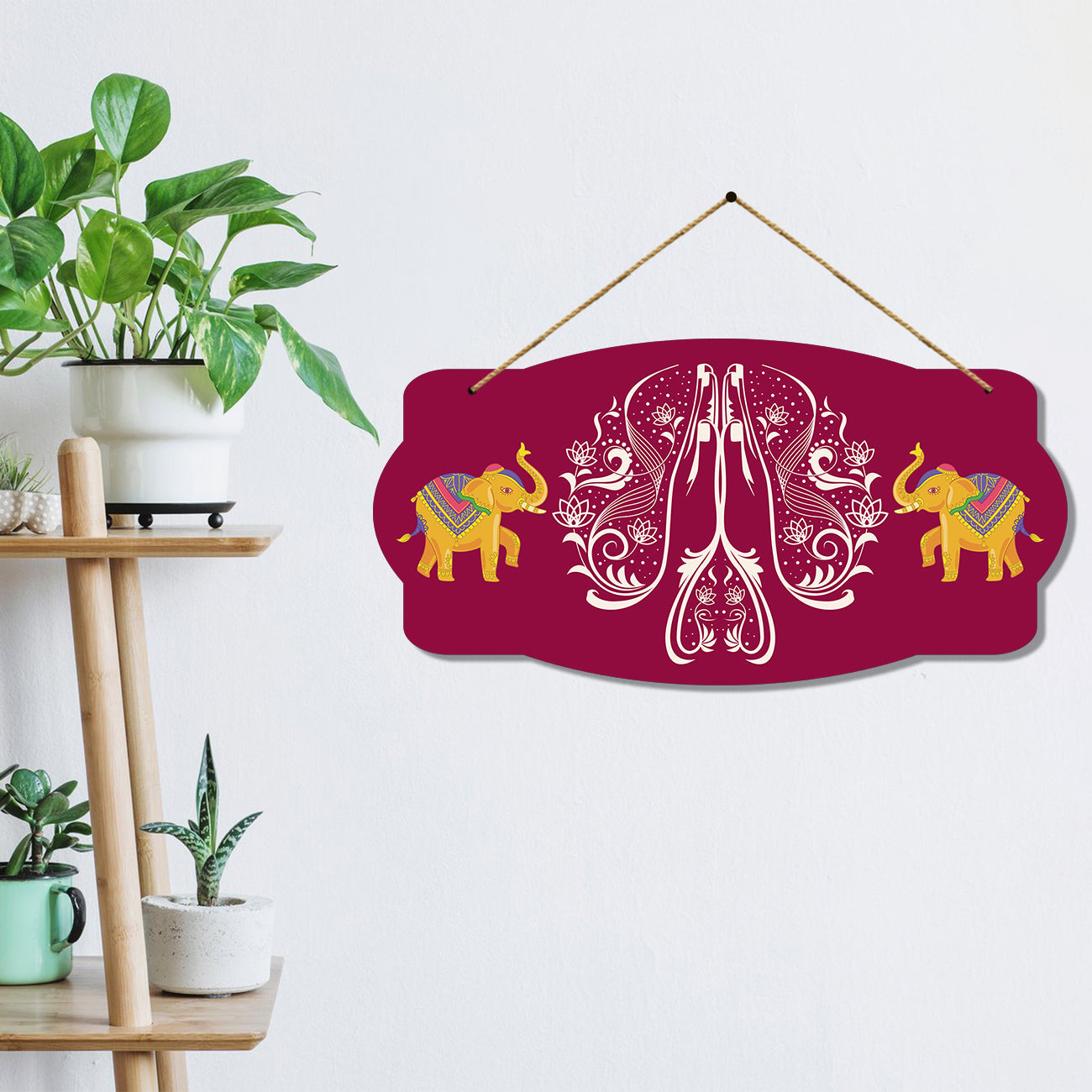 Welcome Sign Wall Hangings for Home Wall Decoration - MDF Wood Decorative Wall Hangings