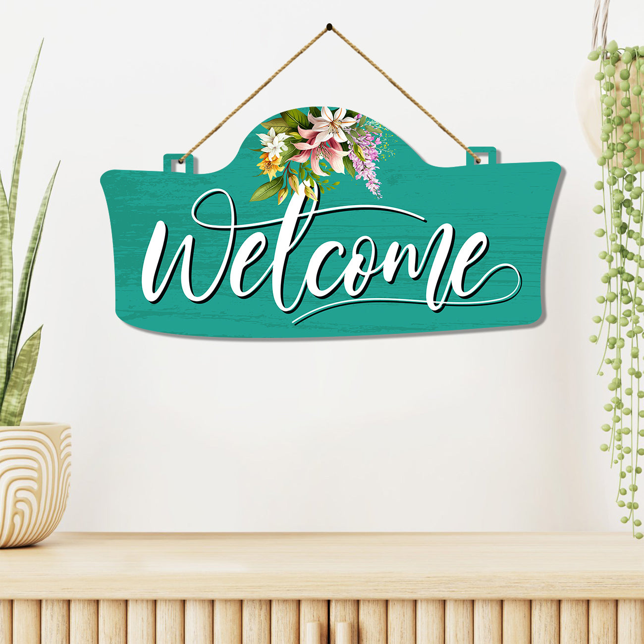 Welcome Wall Hangings for Home Wall Decoration - MDF Wood Decorative Wall Hangings