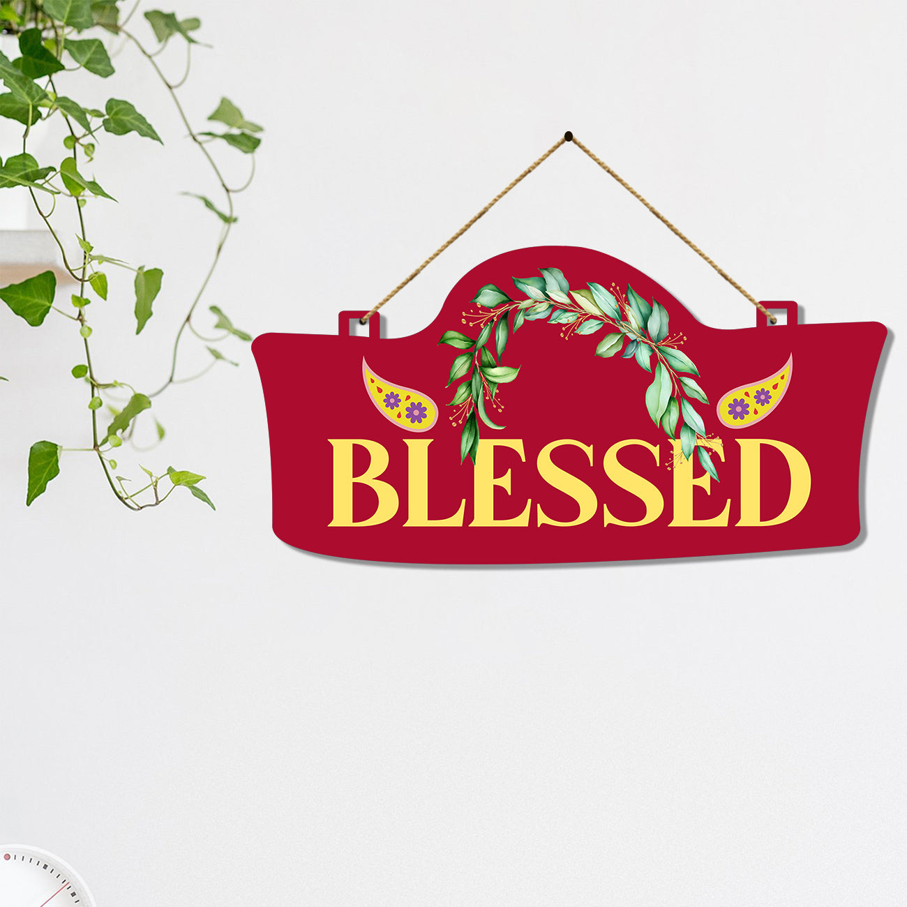 Blessed Quote Wall Hangings for Home Wall Decoration - MDF Wood Decorative Wall Hangings