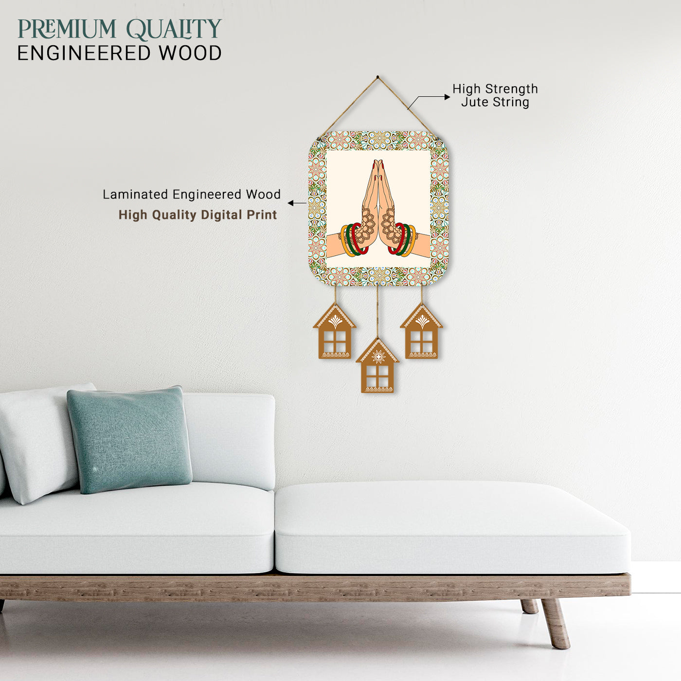 Welcome Quote Wall Hangings for Home Wall Decoration - MDF Wood Decorative Wall Hangings