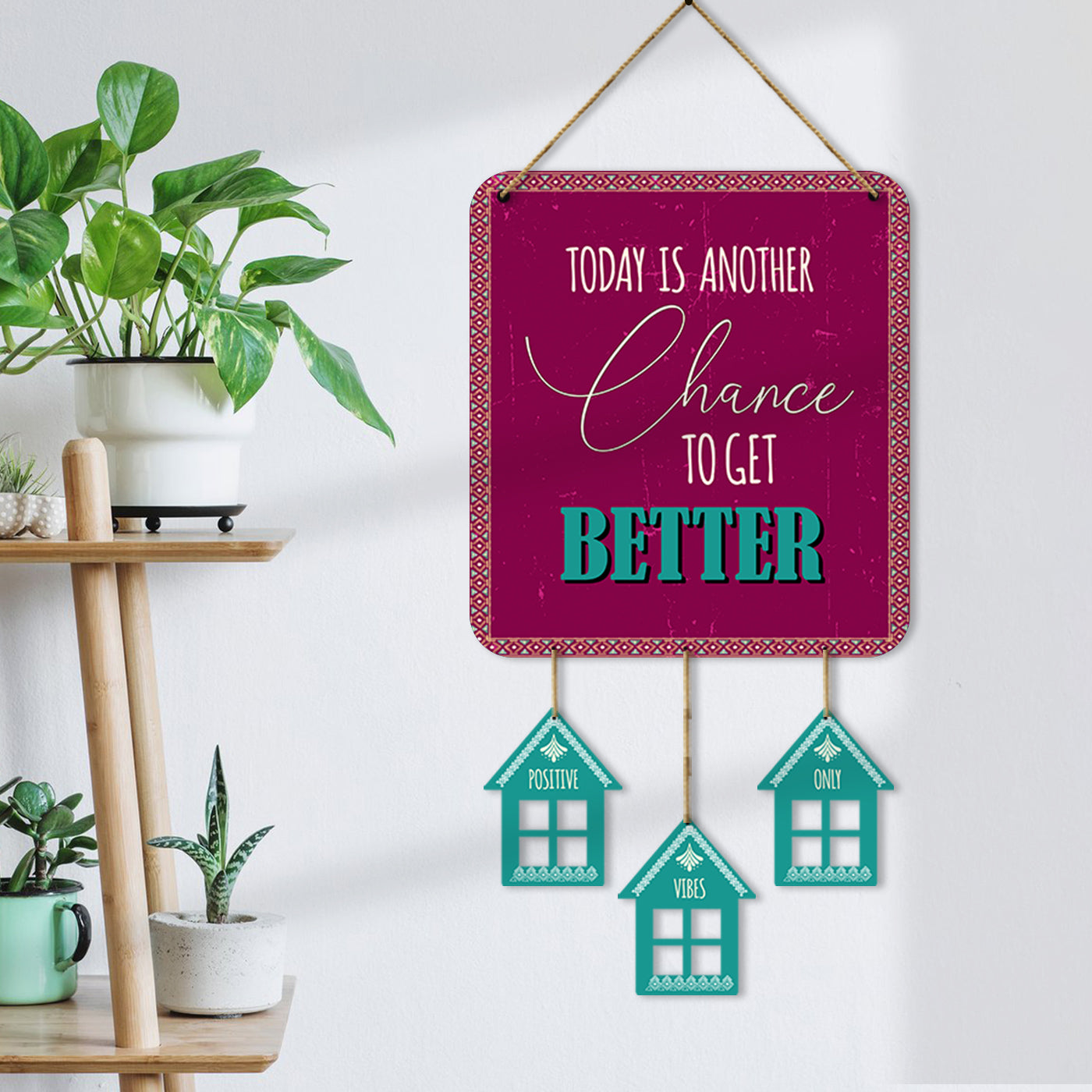 Positive Quotes Wall Hangings for Home Wall Decoration MDF Wood Deco