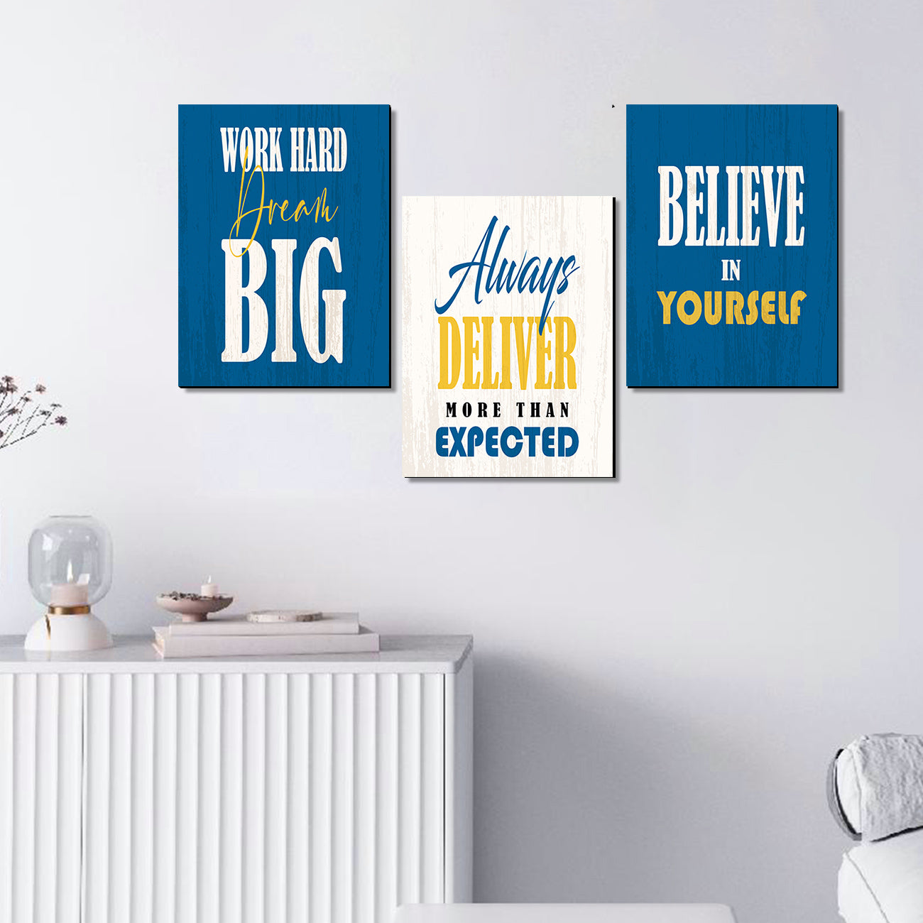 Motivational Quote Panels for Home and Office Decor - Quotes Art for Living Room Walls
