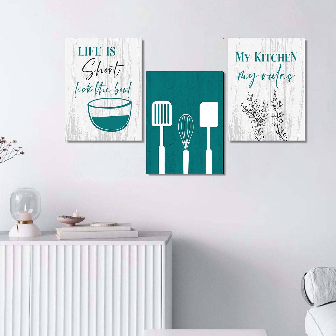 Kitchen Quote Panels for Home and Kitchen Wall Decor - Quotes Art for Restaurant Cafe Kitchen