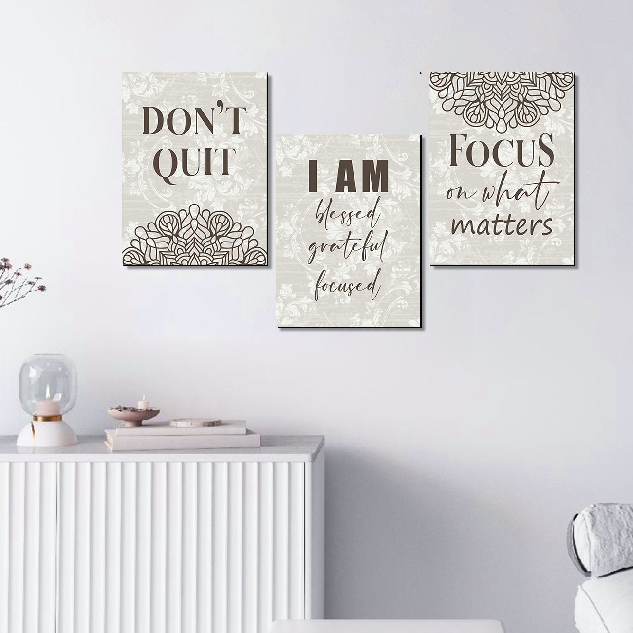 Motivational Quote Panels for Home Wall Decor - Quotes Art for