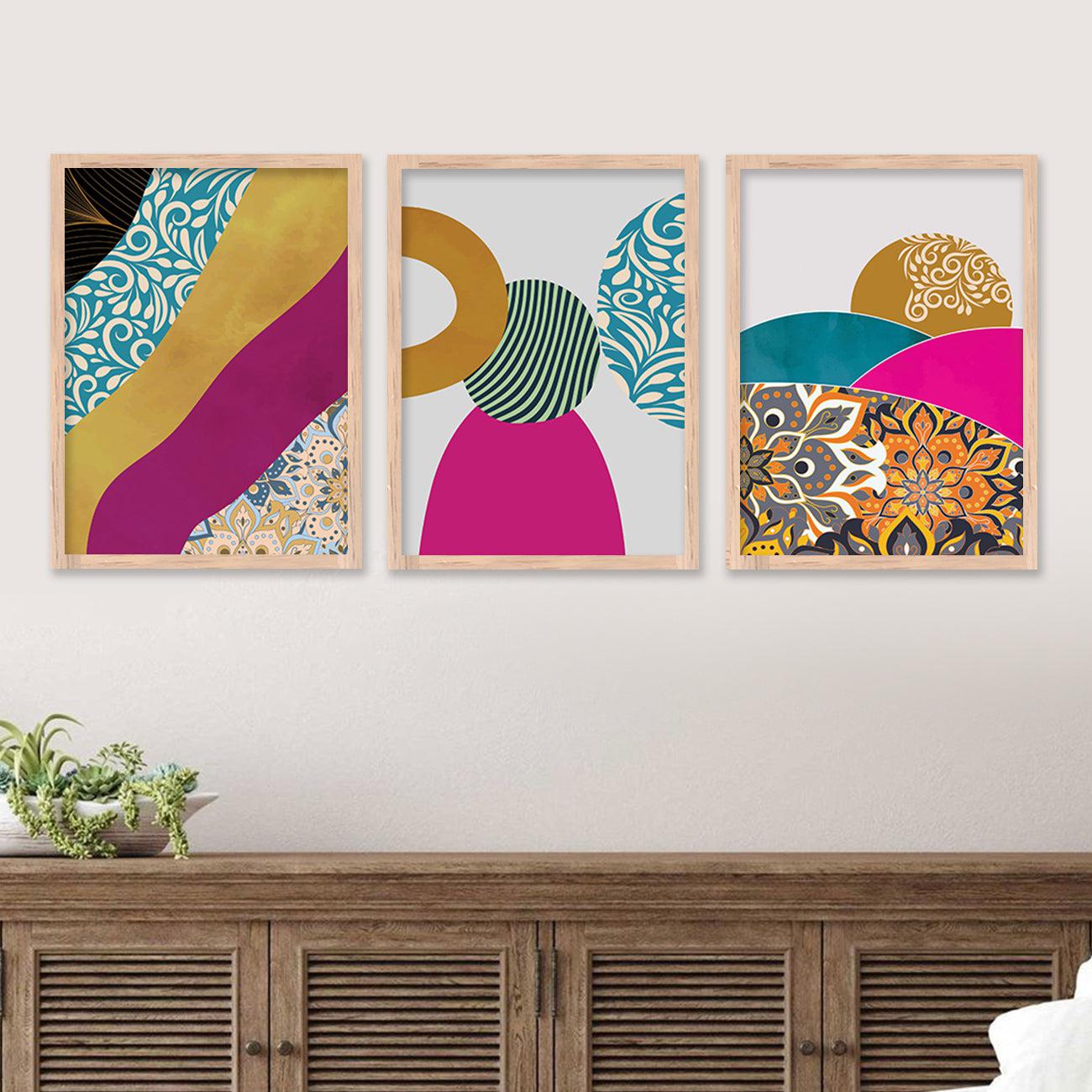 Abstract Art Wall Decor - Framed Posters and Paintings with Aesthetic Design-Kotart