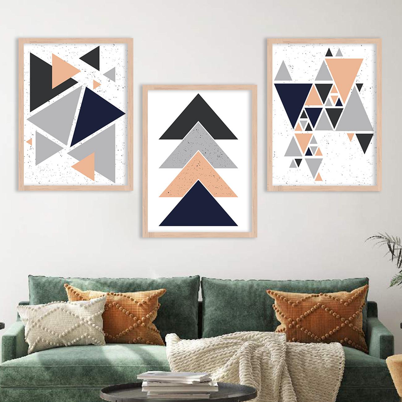 Abstract Art Wall Decor - Geometric Art Framed Posters and Paintings with Aesthetic Design-Kotart