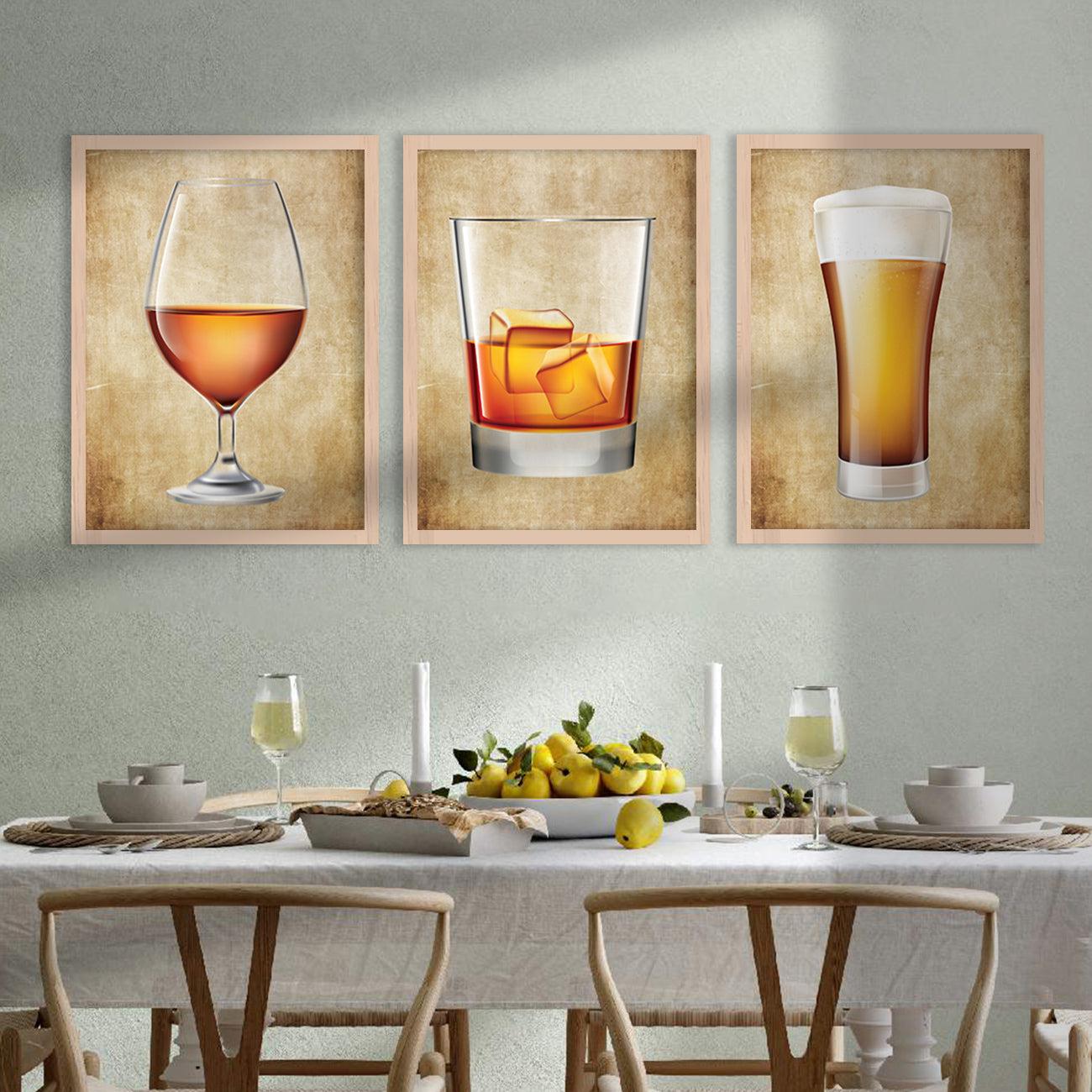 Bar Glass Framed Wall Posters for Kitchen Bar Restaurant-Kotart