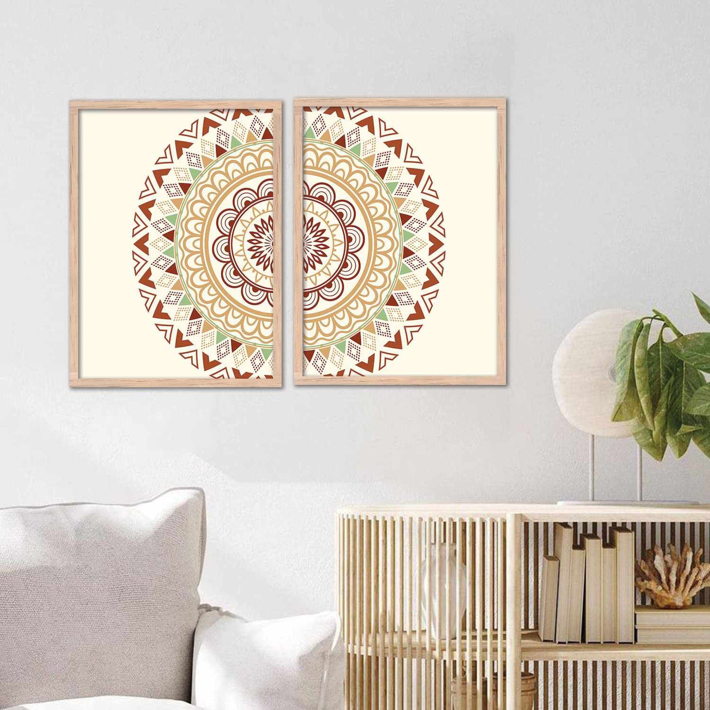 Beige Mandala Marvels II - Set of 2-Kotart