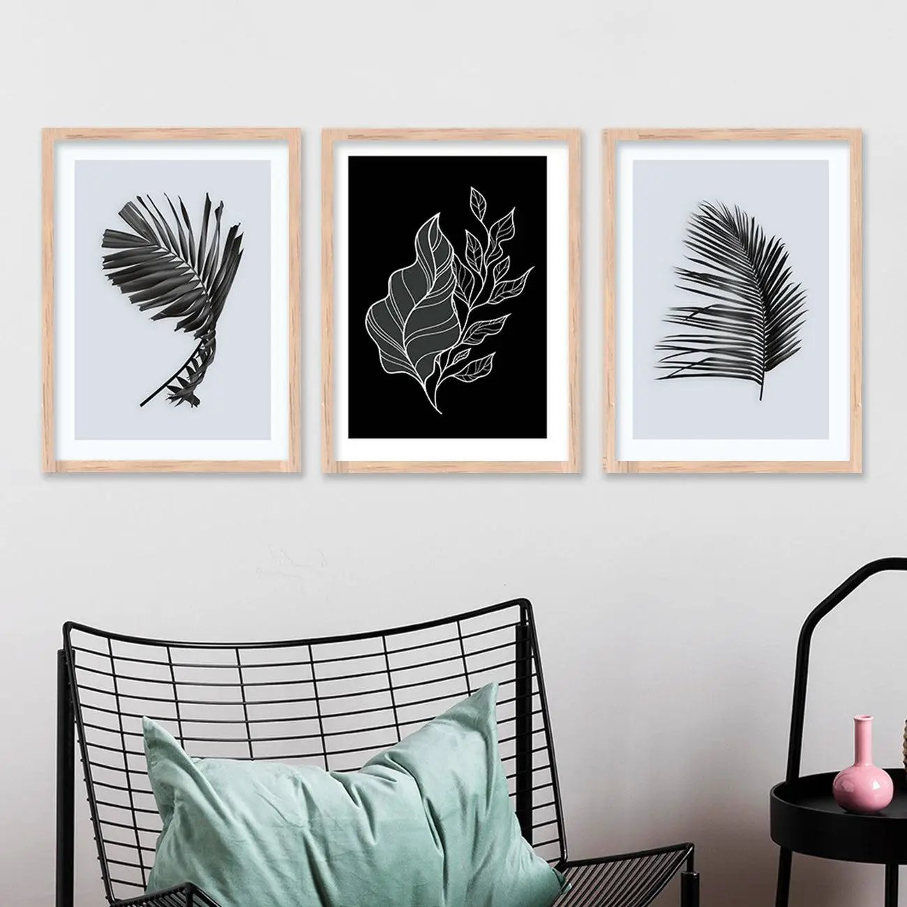Black Leaf Wall Art Posters for Wall Decor-Kotart