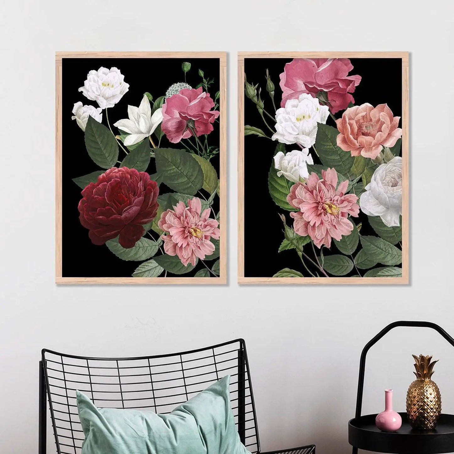 Blooming Beauty - Flower Theme Wall Art with Frame-Kotart